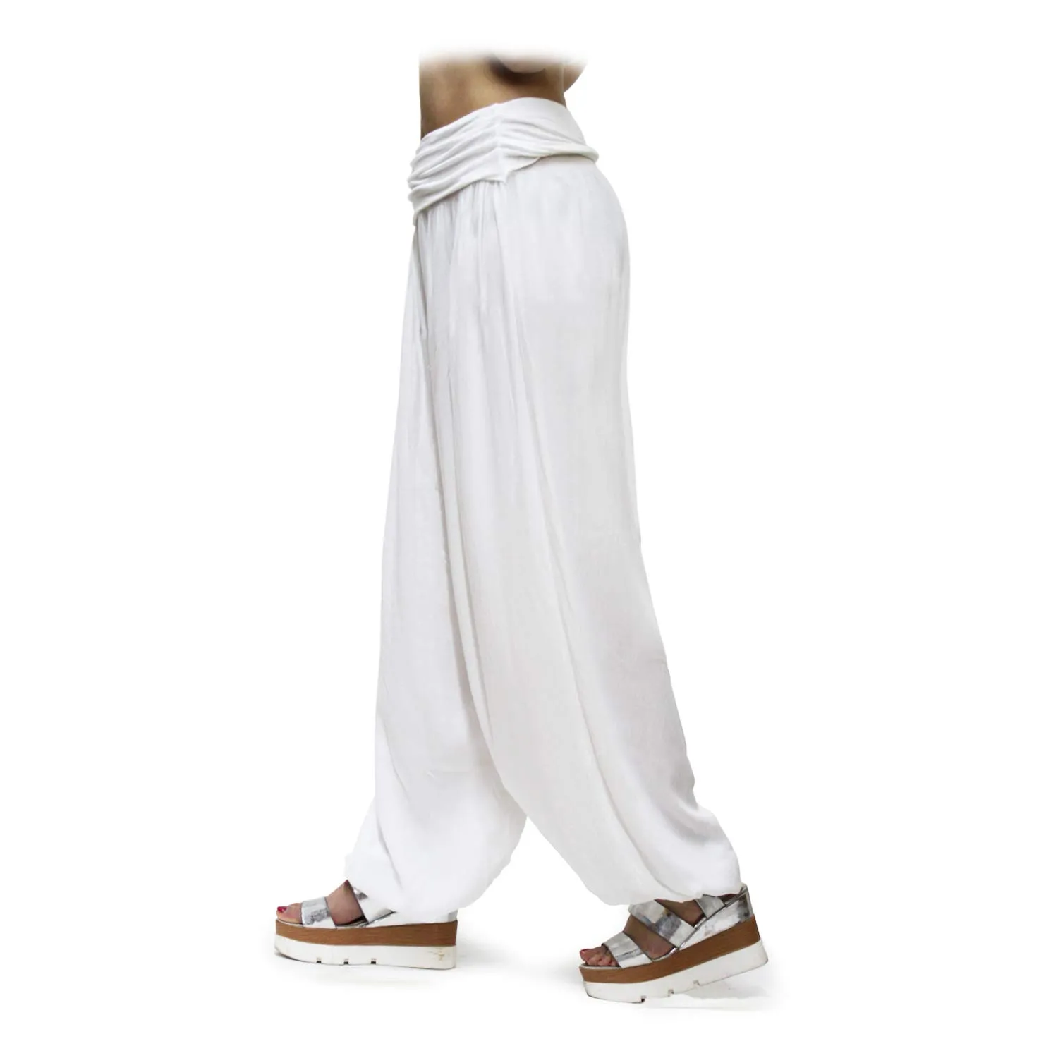 GLAMEXX24 Pantaloni Harem Donna in Viscosa, Pantaloni Yoga Casual con Tasche per Jogging, Danza e Pilates - immagine 4