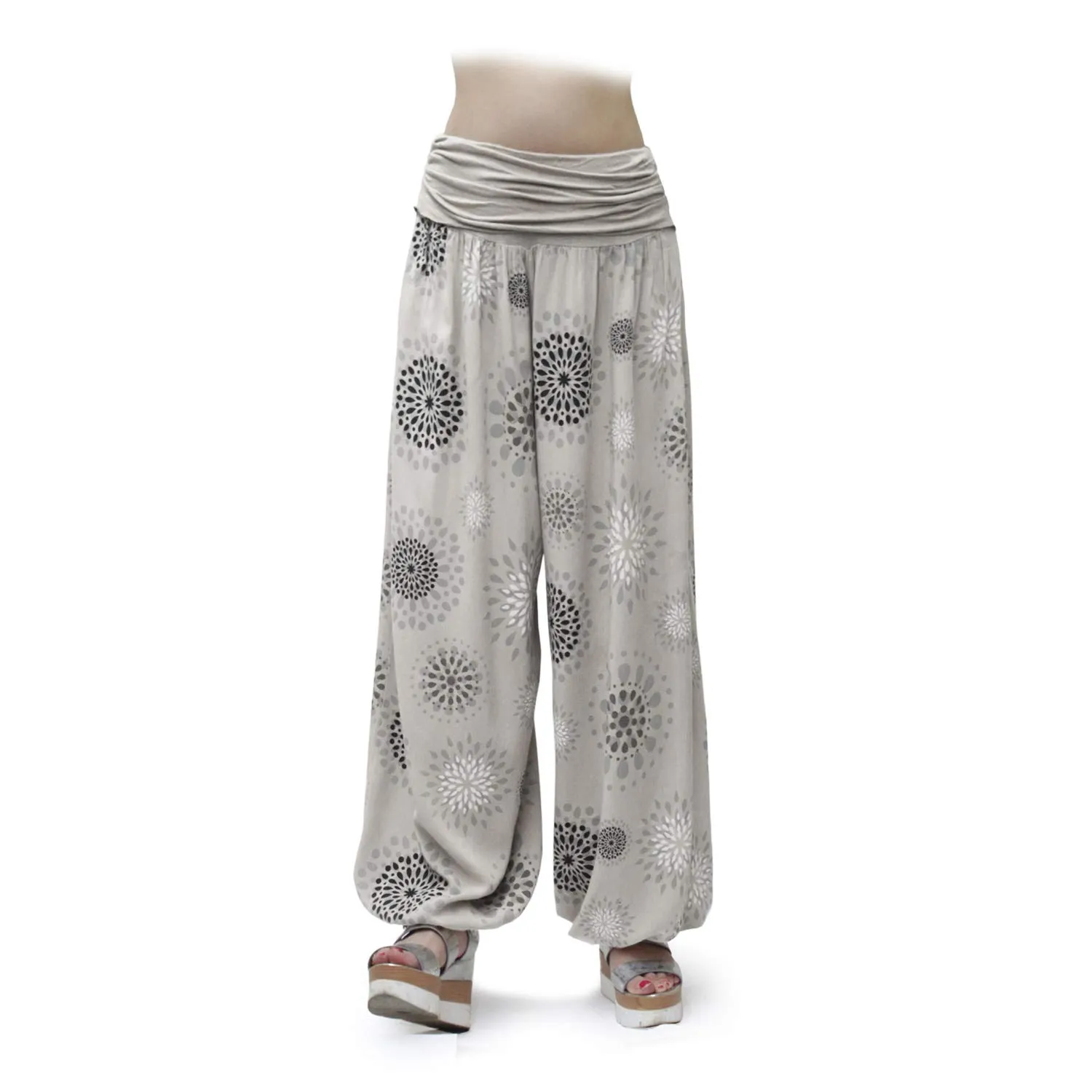GLAMEXX24 Pantaloni Harem Donna Larga Casual per Yoga con Tasche, Estivi Leggeri per Jogging, Danza, Pilates - immagine 1