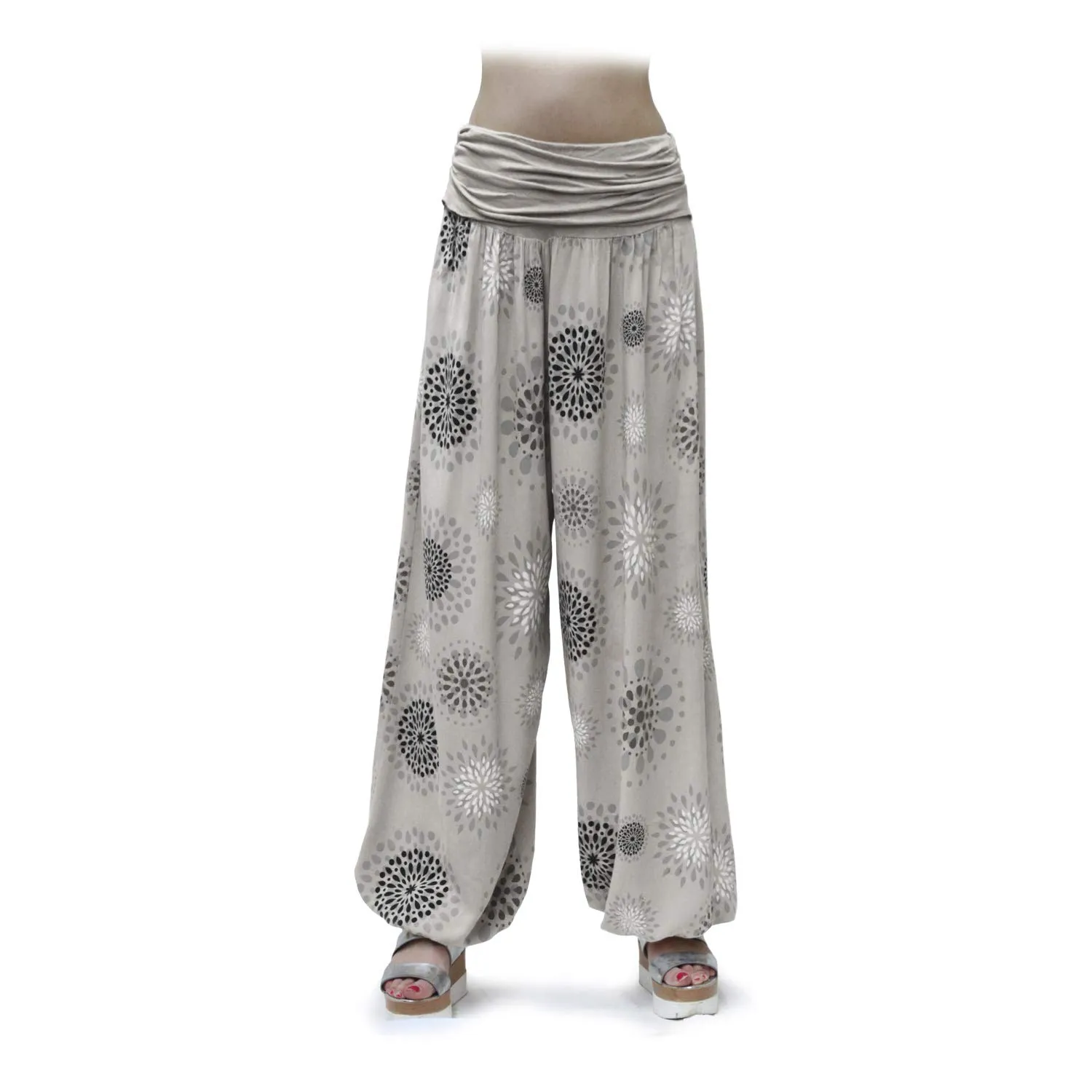 GLAMEXX24 Pantaloni Harem Donna Larga Casual per Yoga con Tasche, Estivi Leggeri per Jogging, Danza, Pilates - immagine 4