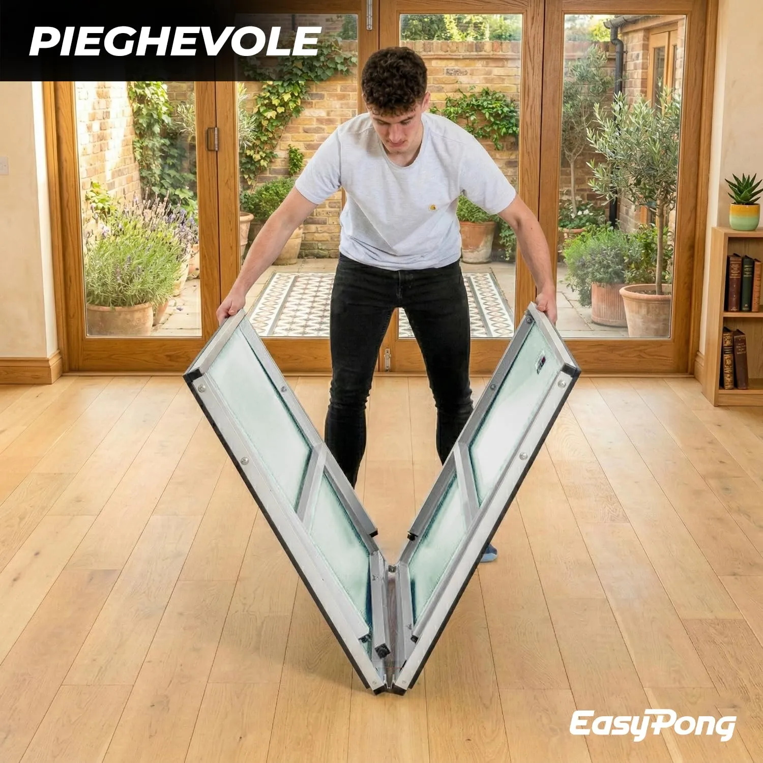 OriginalCup EasyPong Tavolo da Ping Pong Arancione 182x91cm con 2 Racchette e 4 Palline - immagine 6