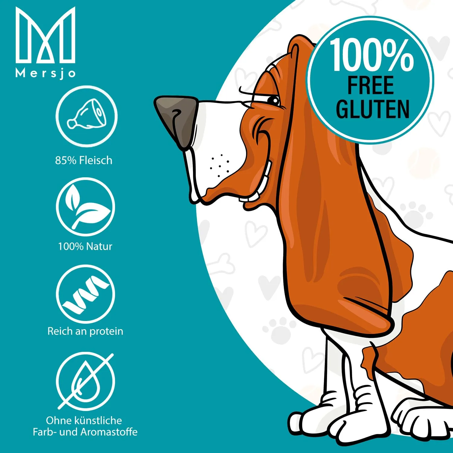 MERSJO Snack di allenamento per cani all'anatra, 500 g - immagine 2