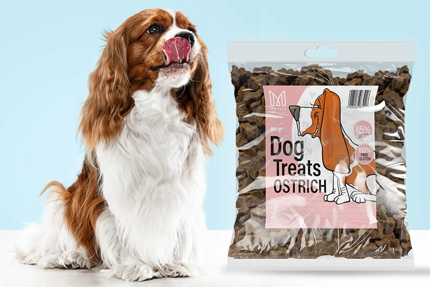 MERSJO Snack da Addestramento per Cani, Carne Secca, 500 g, Bouquet - immagine 2