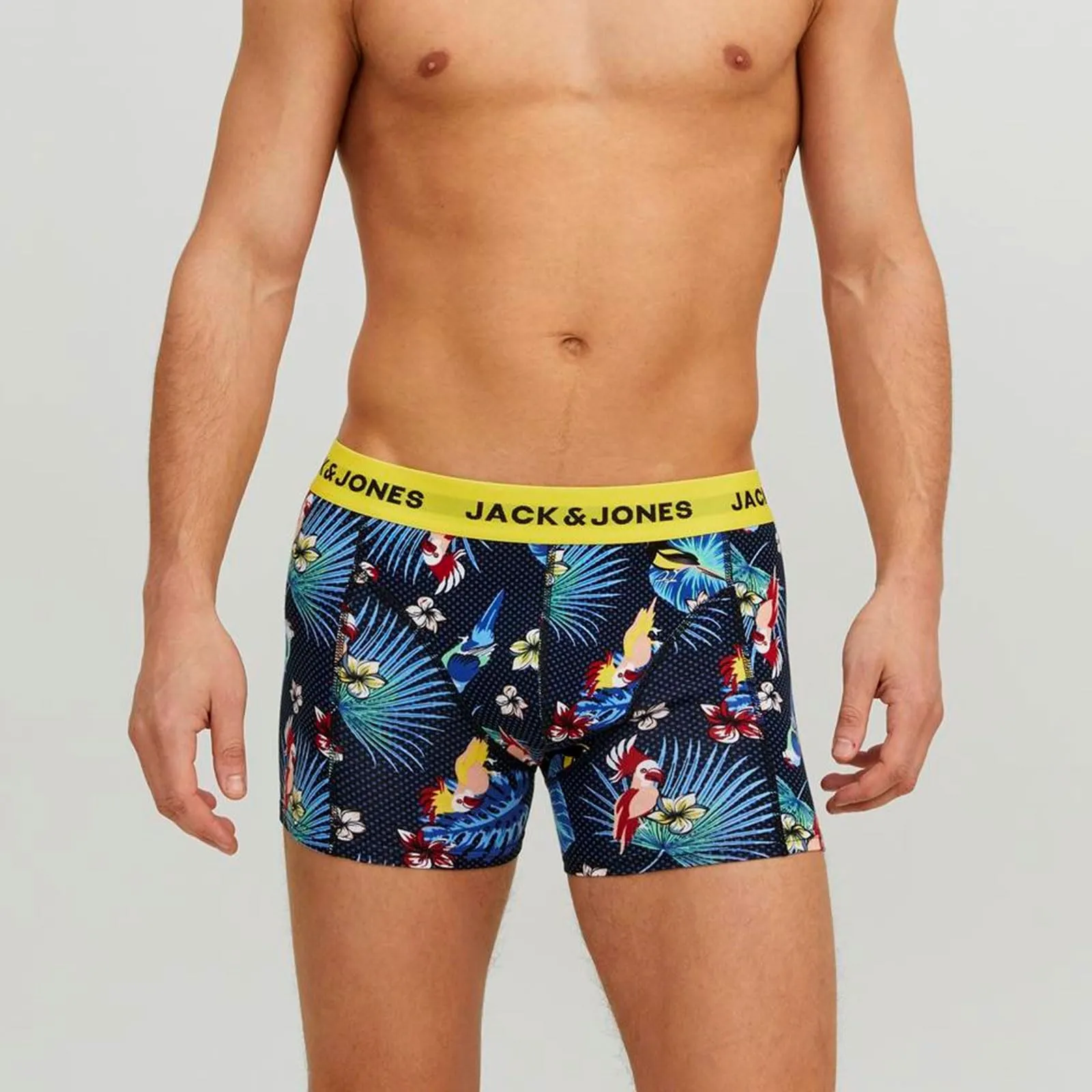 JACK & JONES Pantaloncini da uomo, confezione da 3, Surf The Web/Nero/Nero, L - immagine 2
