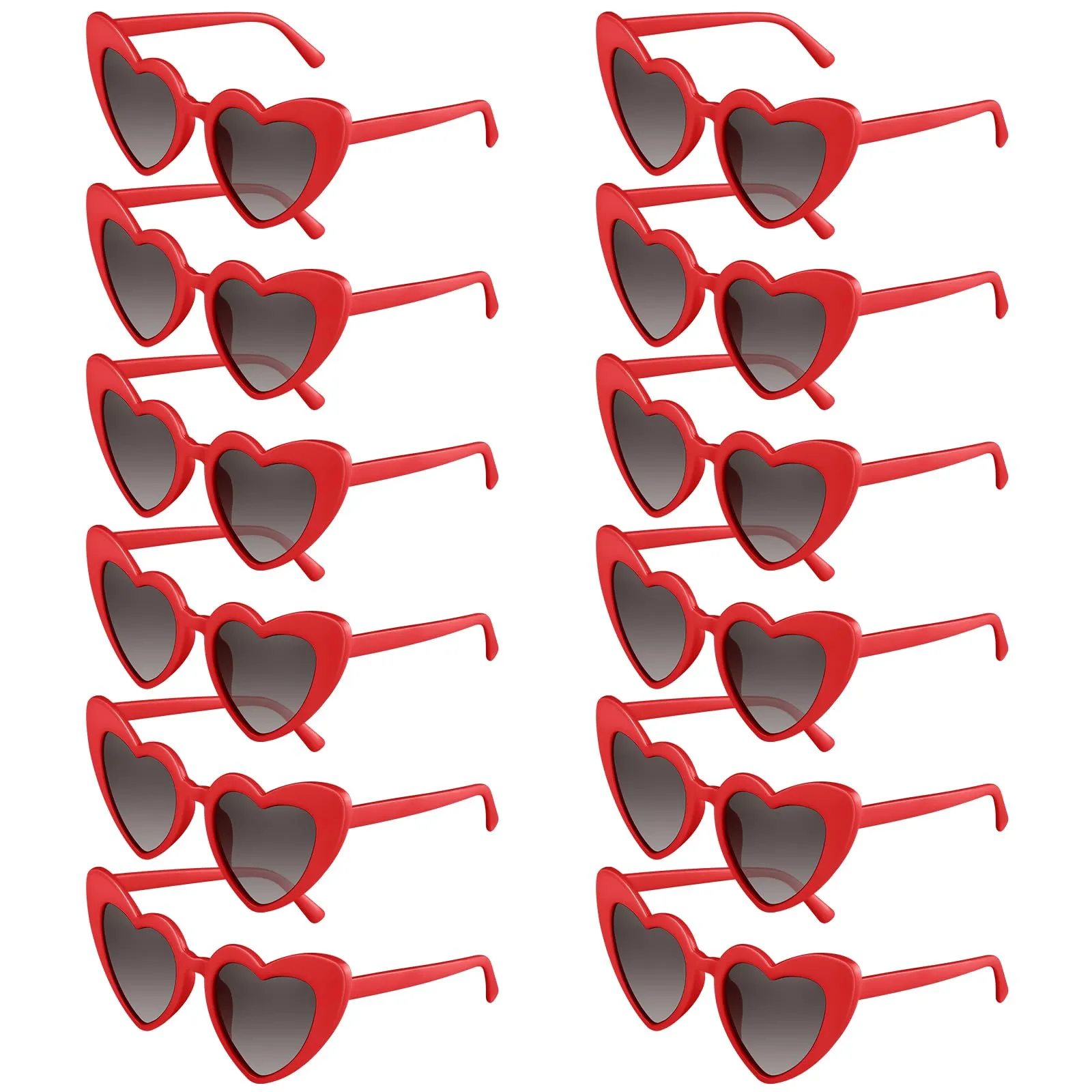 BOUBONI Occhiali da sole vintage a forma di cuore, Rosso, 15.3cm - immagine 1