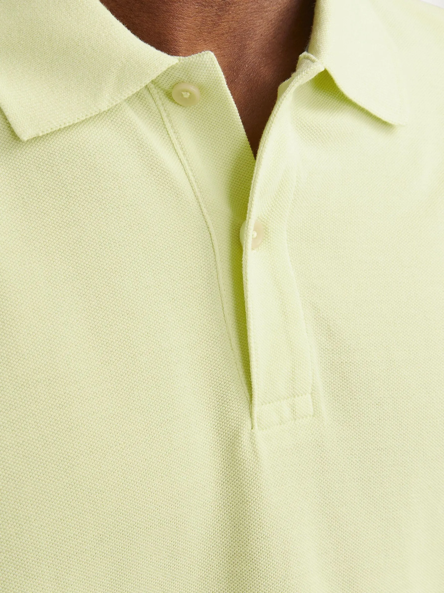 Jack & Jones Men's Monochromatic Polo Shirt - Pale Lime Yellow - immagine 6