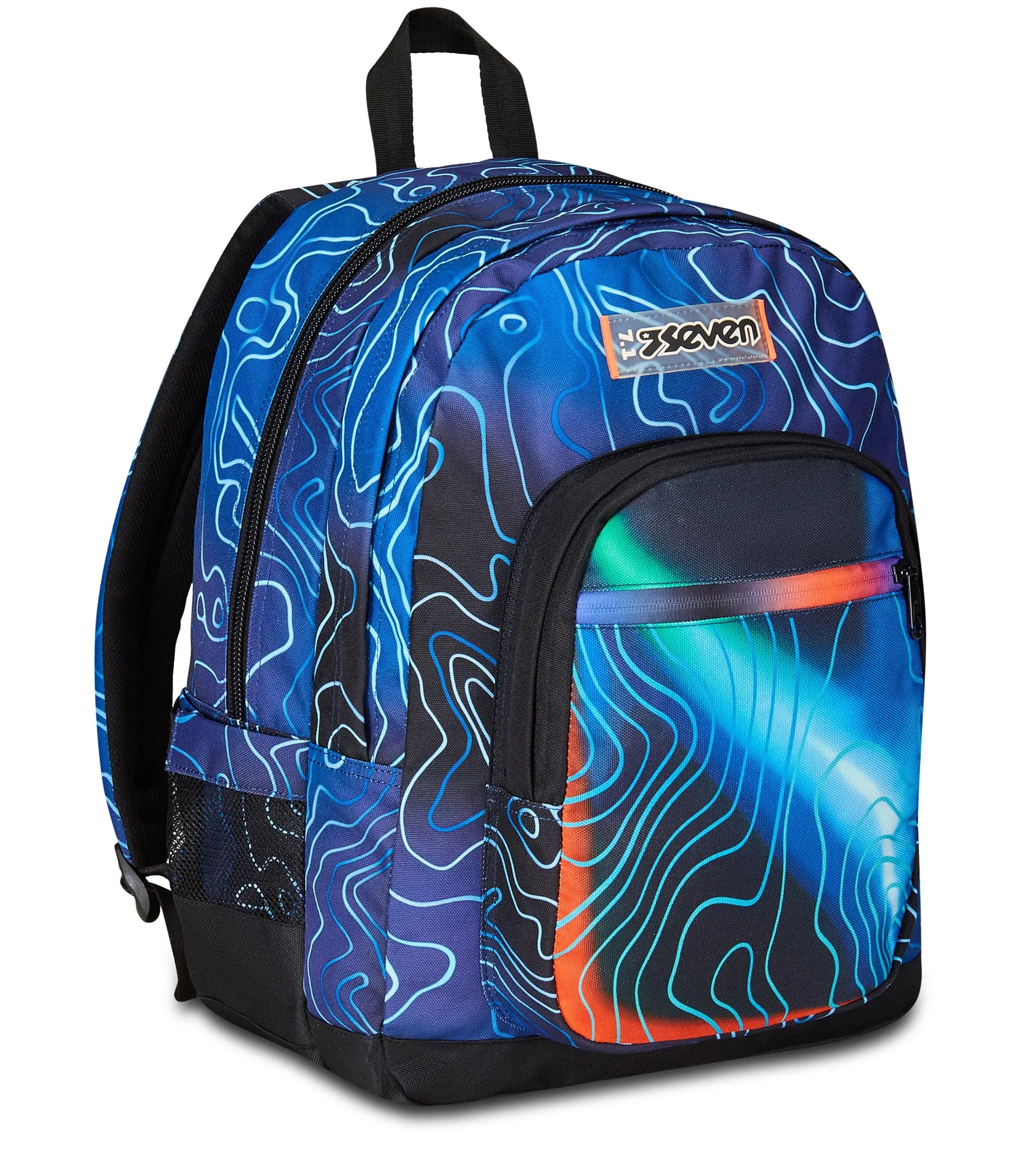 Seven Freethink Zaino Scuola Media ed Elementare 34L, Blu Azzurro - immagine 3