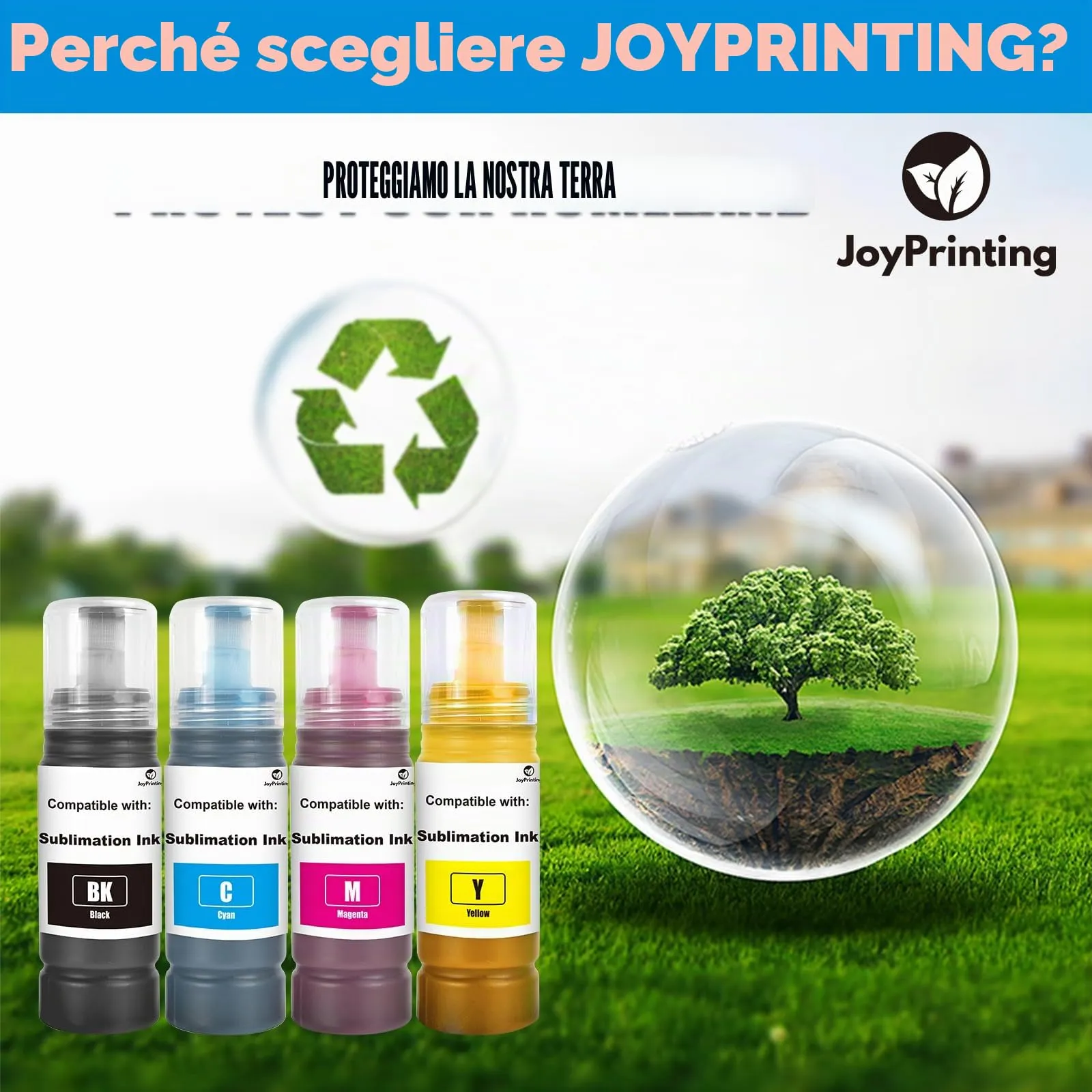 JoyPrinting Inchiostro a Sublimazione per ET-2810, 1810, 2710, 2714, 2711, 2726, 2850, 2820, 2830, 2815, 2856, 2876, 2750, 2700, 2870, 2871, 2811, 2860, 2861, 3850, 4850, 4500, 2650 (BK/C/M/Y) - immagine 9
