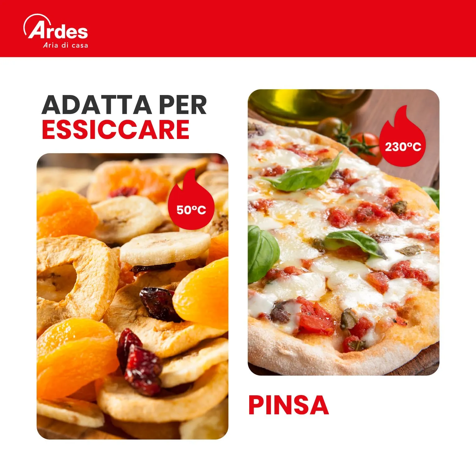 Ardes Friggisana Grill 10L, Friggitrice ad Aria e Grill 8 in 1, 2000W - immagine 8