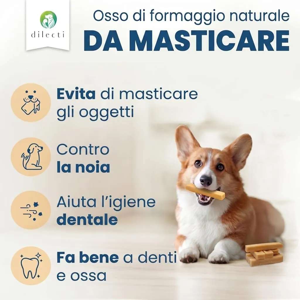 Dilecti Bastoncini al Formaggio Himalayano per Cani, Taglia L, Set da 5 - immagine 3
