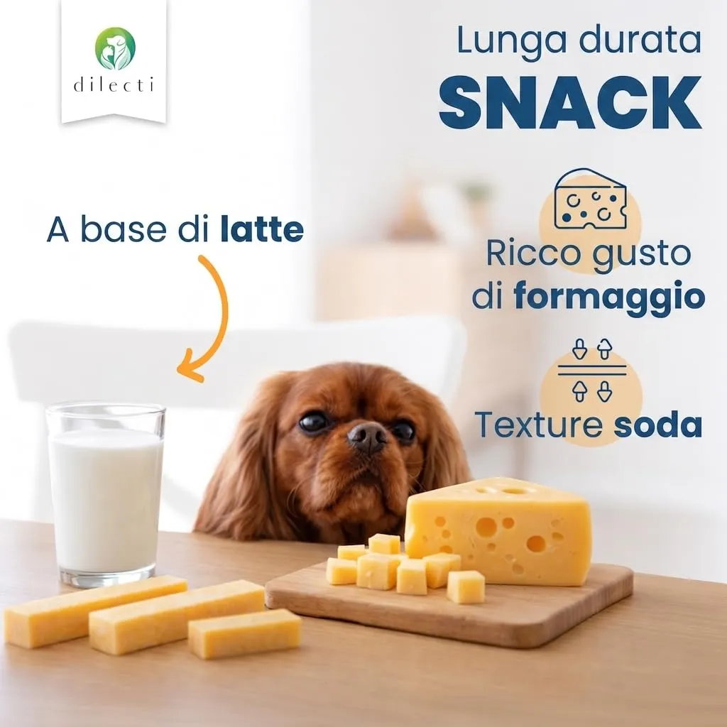 Dilecti Bastoncini al Formaggio Himalayano per Cani, Taglia L, Set da 5 - immagine 4