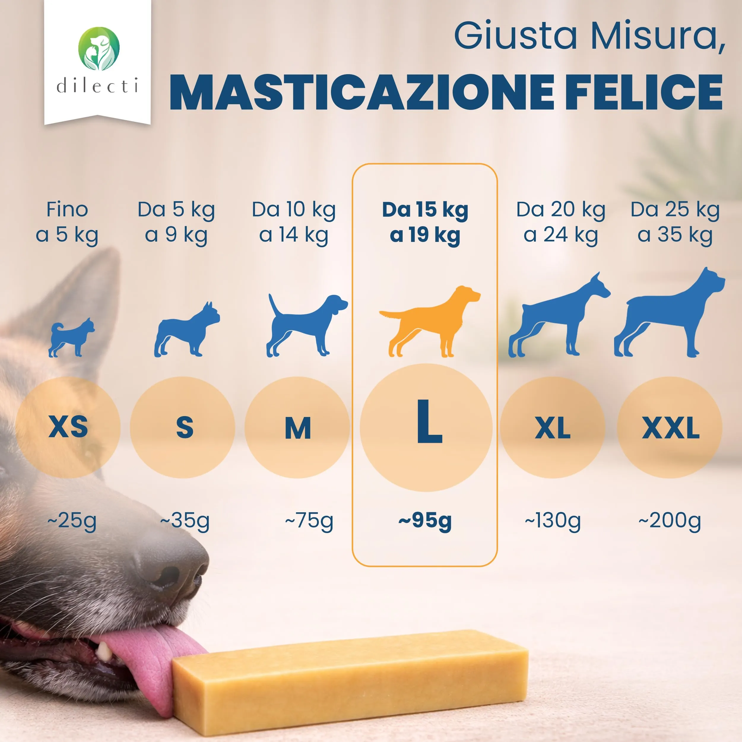 Dilecti Bastoncini al Formaggio Himalayano per Cani, Taglia L, Set da 5 - immagine 7