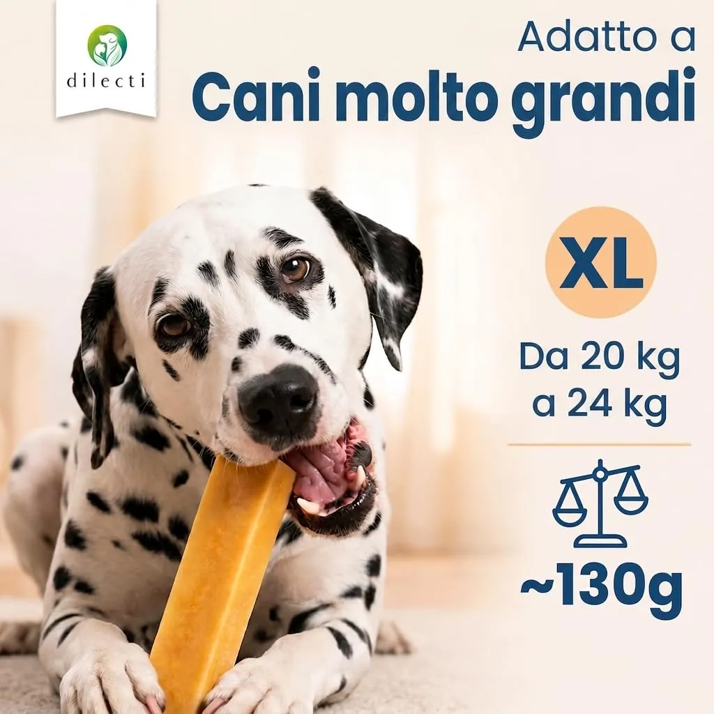 Dilecti Bastoncini al Formaggio Himalayano per Cani, Set 3, Taglia XL - immagine 2