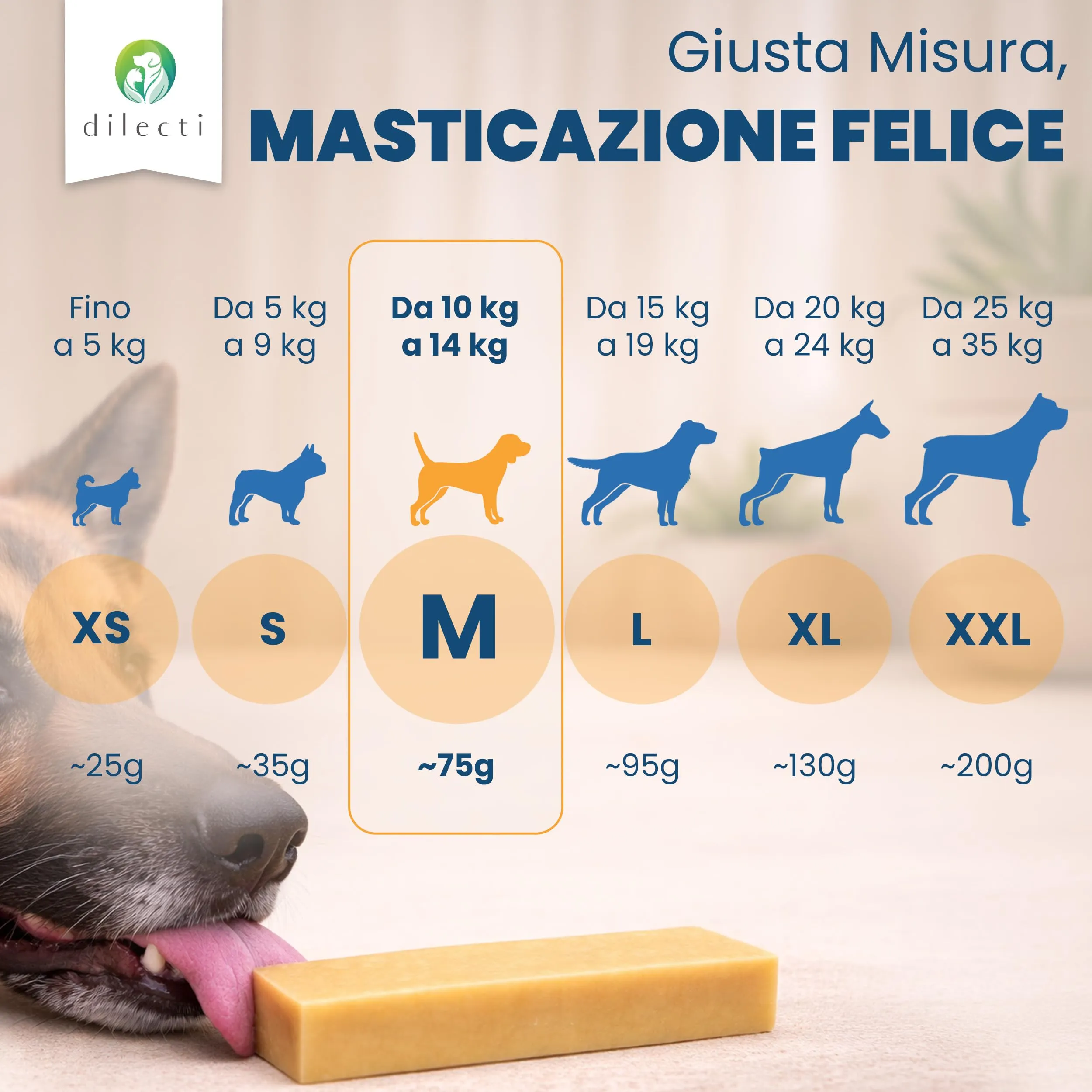 Dilecti Bastoncini al Formaggio per Cani, Ricetta Himalayana, Taglia M, Set 3 - immagine 7
