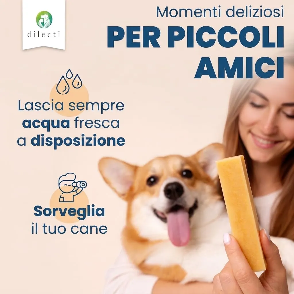 Dilecti Bastoncini al Formaggio per Cani, Ricetta Himalayana, Taglia M, Set 3 - immagine 8
