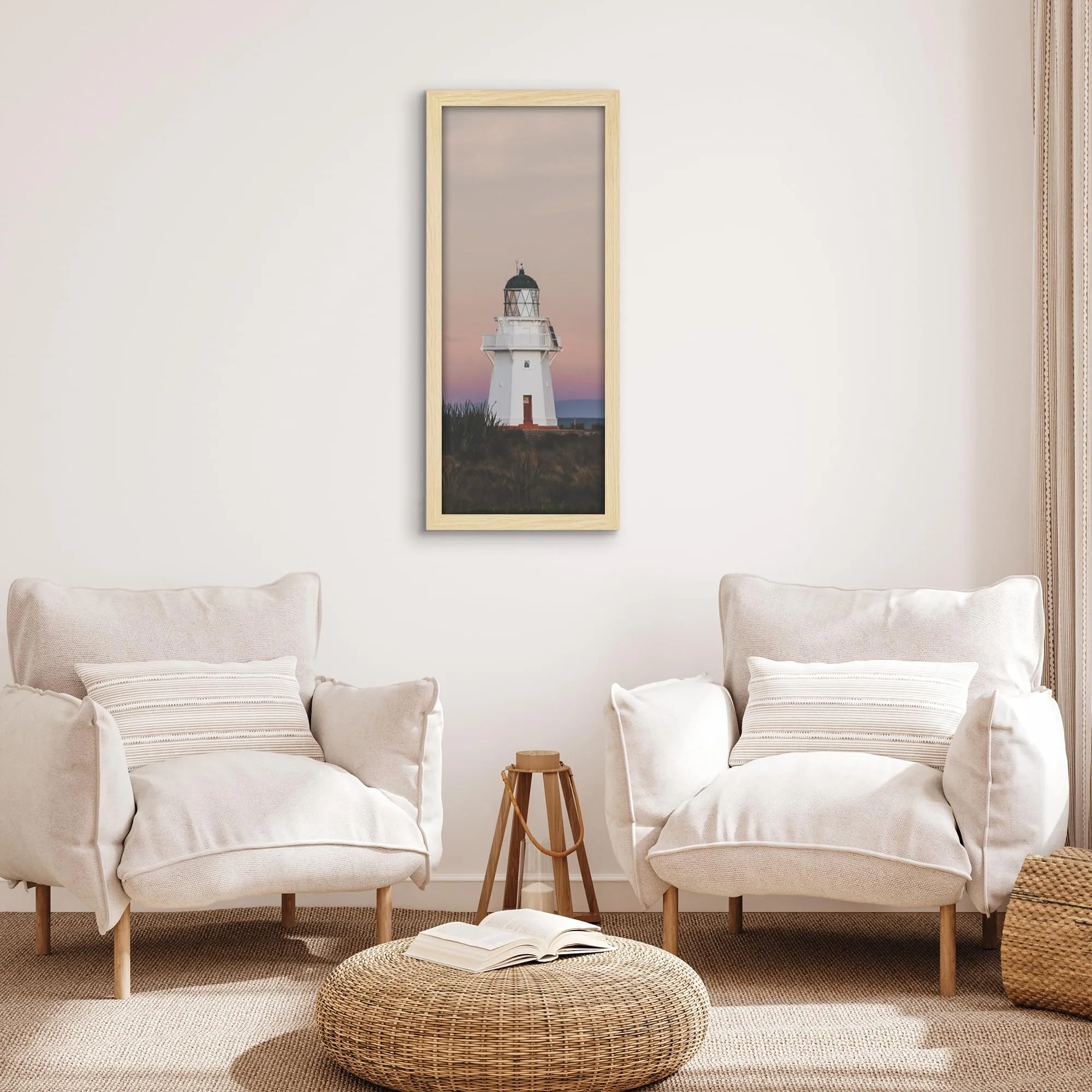 Americanflat Cornice Effetto Rovere Naturale, 100x40 cm, Legno MDF con Pannello in Plastica - immagine 9