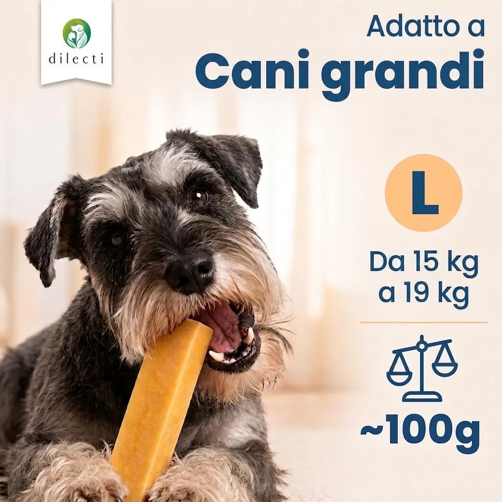 Dilecti Bastoncini al Formaggio Himalayano per Cani, Set 3, Taglia L - immagine 2