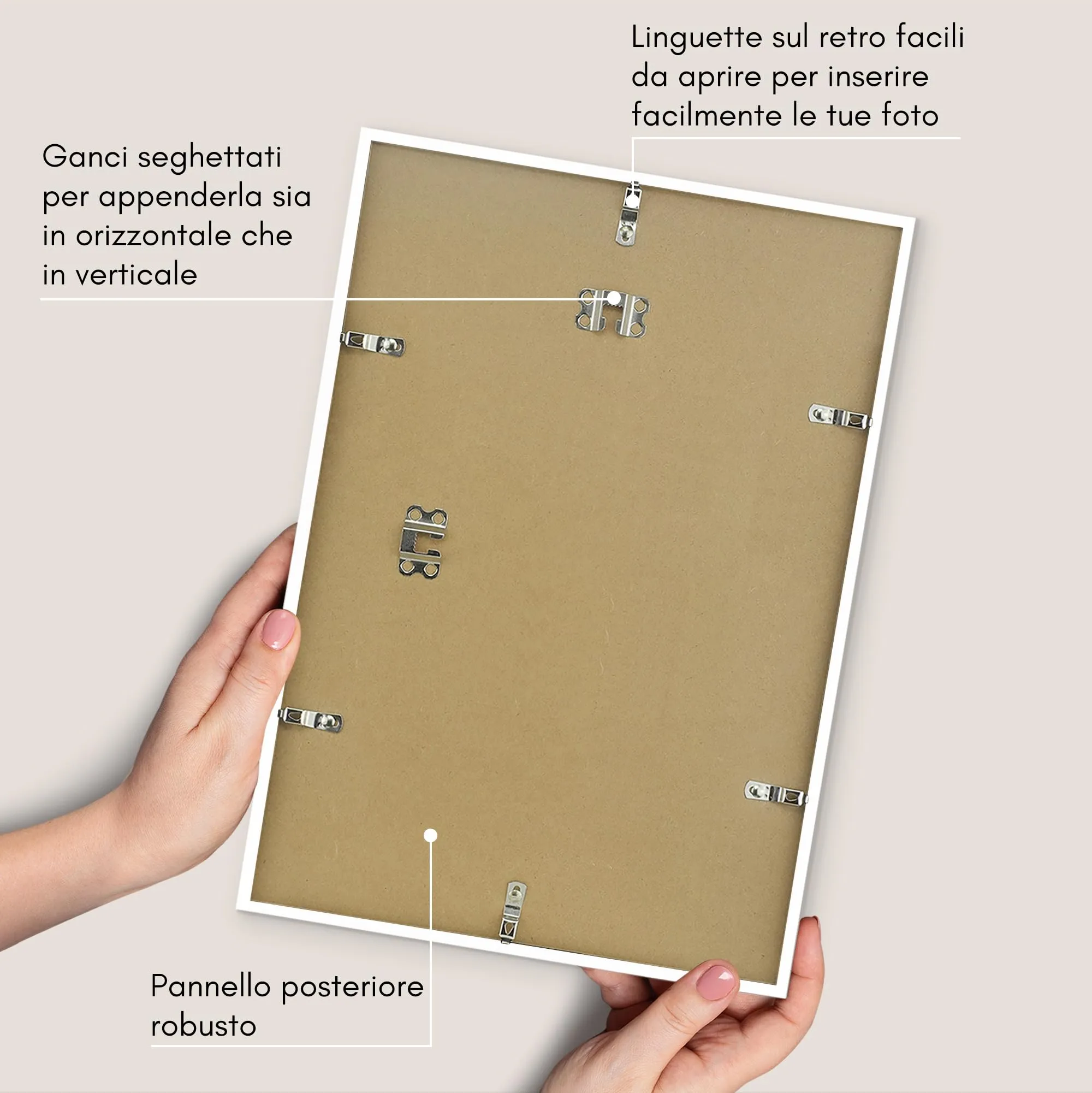 Americanflat Cornice Bianca 30x45 cm con Passepartout per Foto 20x30 cm o senza Passepartout 45x30 cm in PVC e Plastica - immagine 6