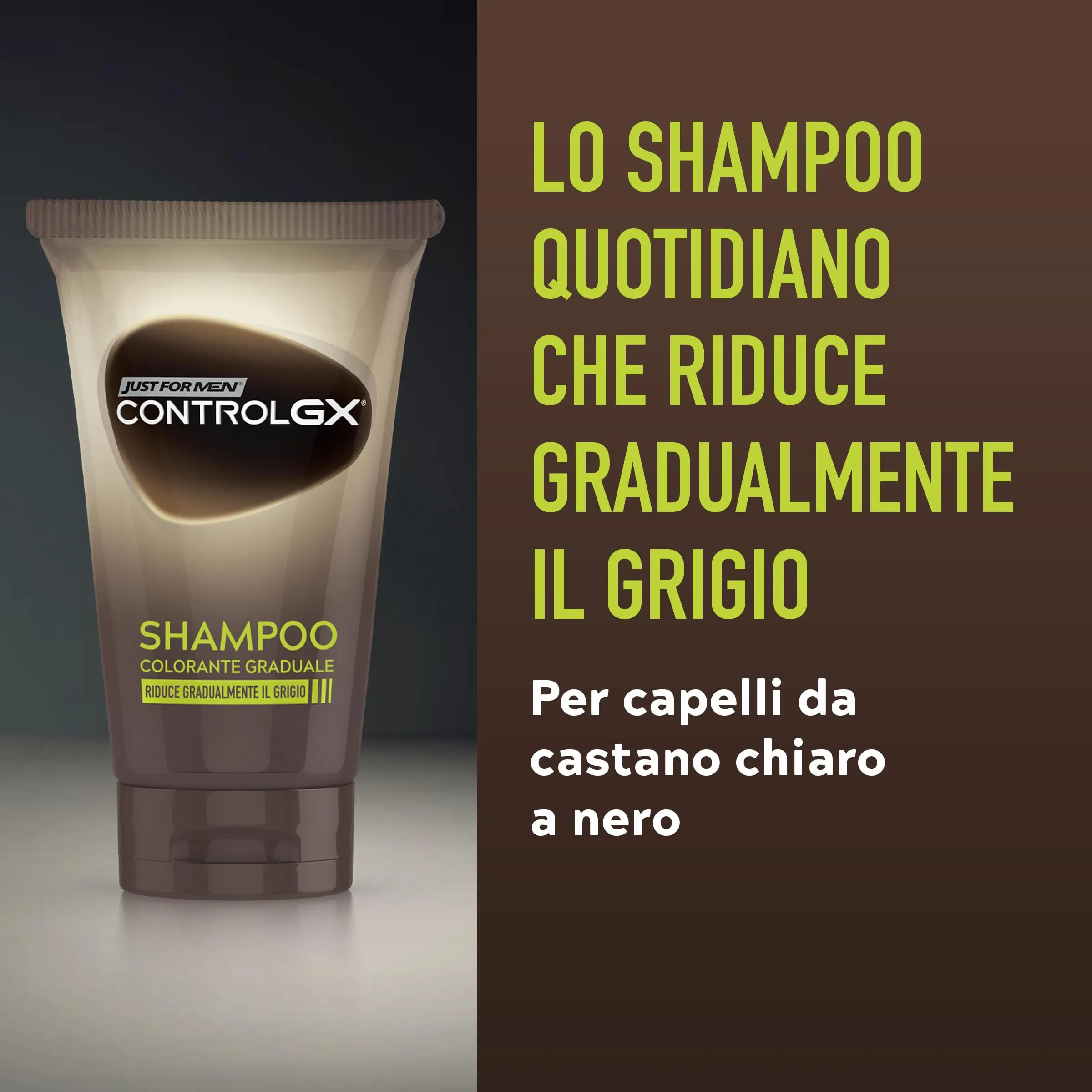 Just For Men Control GX Shampoo Anti-Grigio Graduale Uomo, 118 ml (3 Pack) - immagine 7