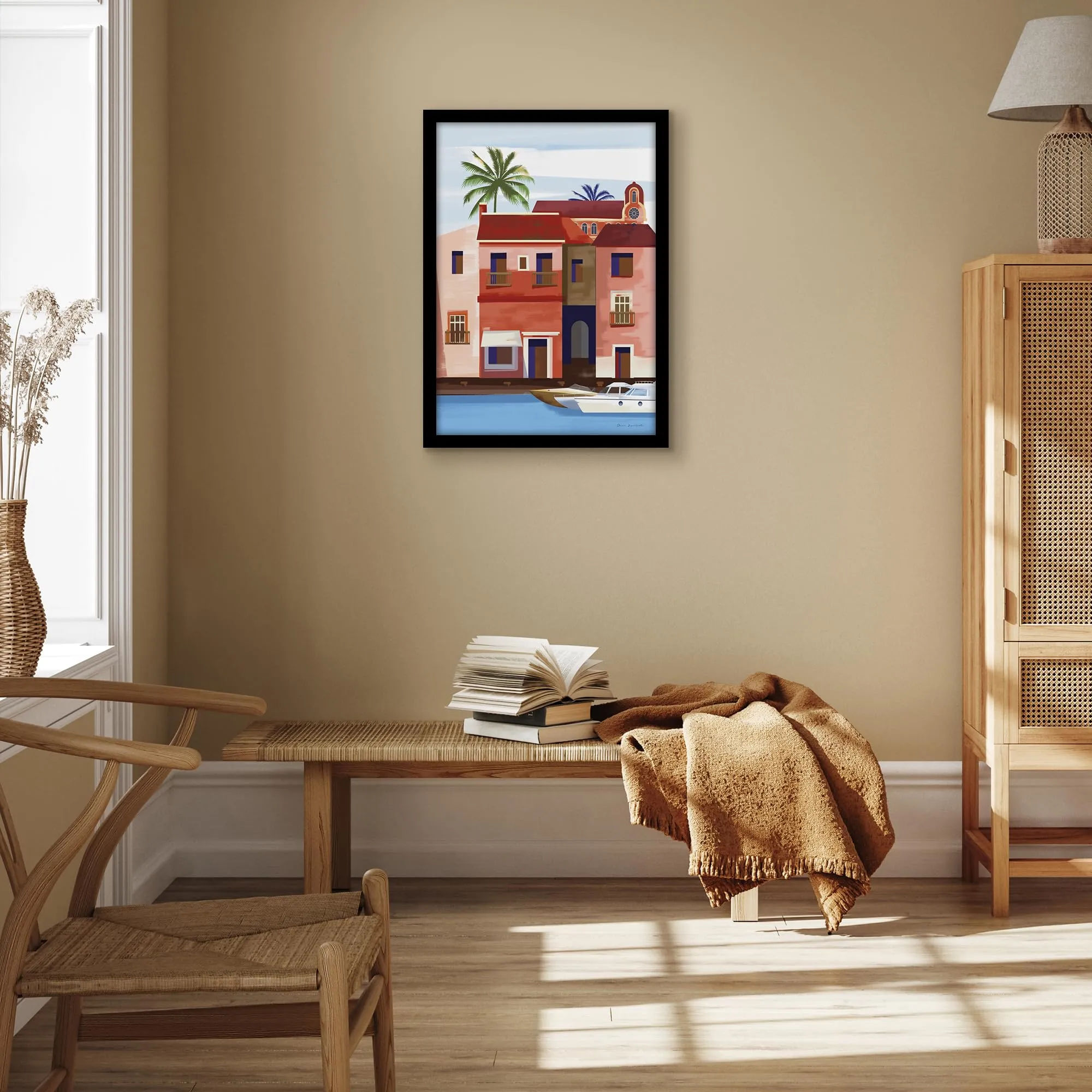 Americanflat Cornice in Legno MDF 42x60 cm, Nera - immagine 6