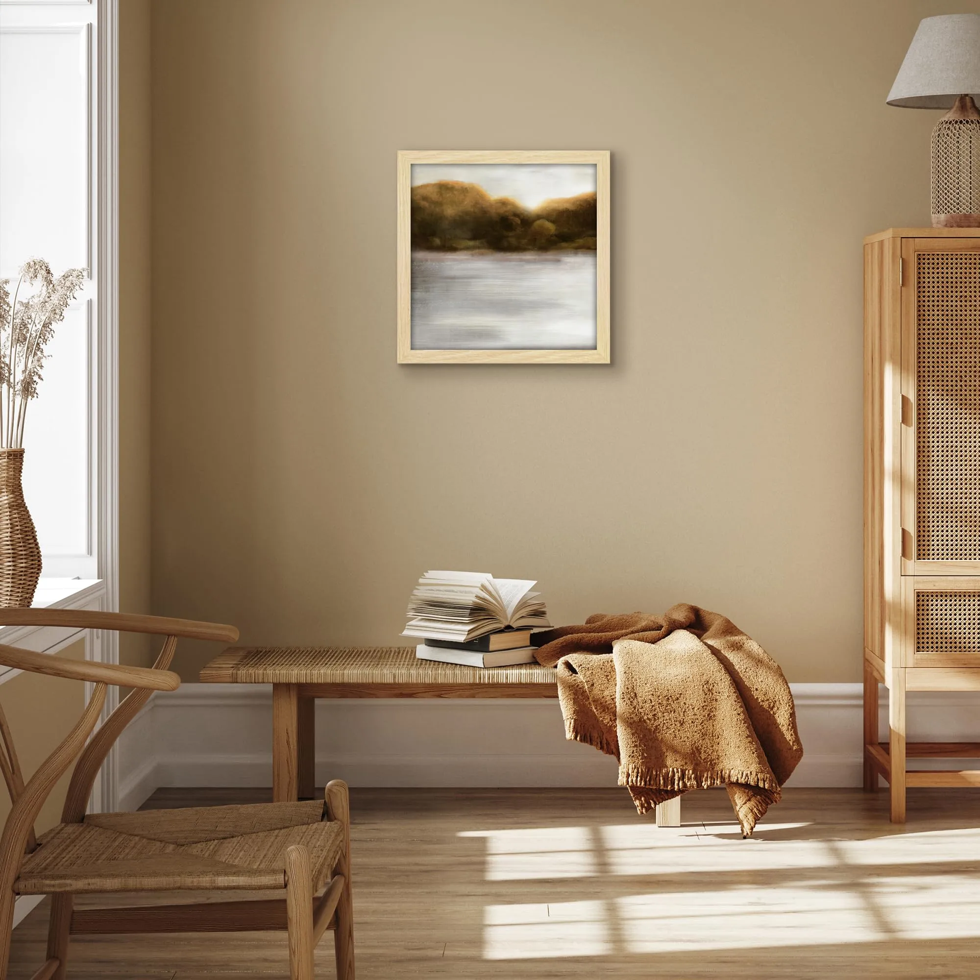 Americanflat Cornice 40x40 cm Effetto Rovere Naturale in Legno MDF - immagine 7