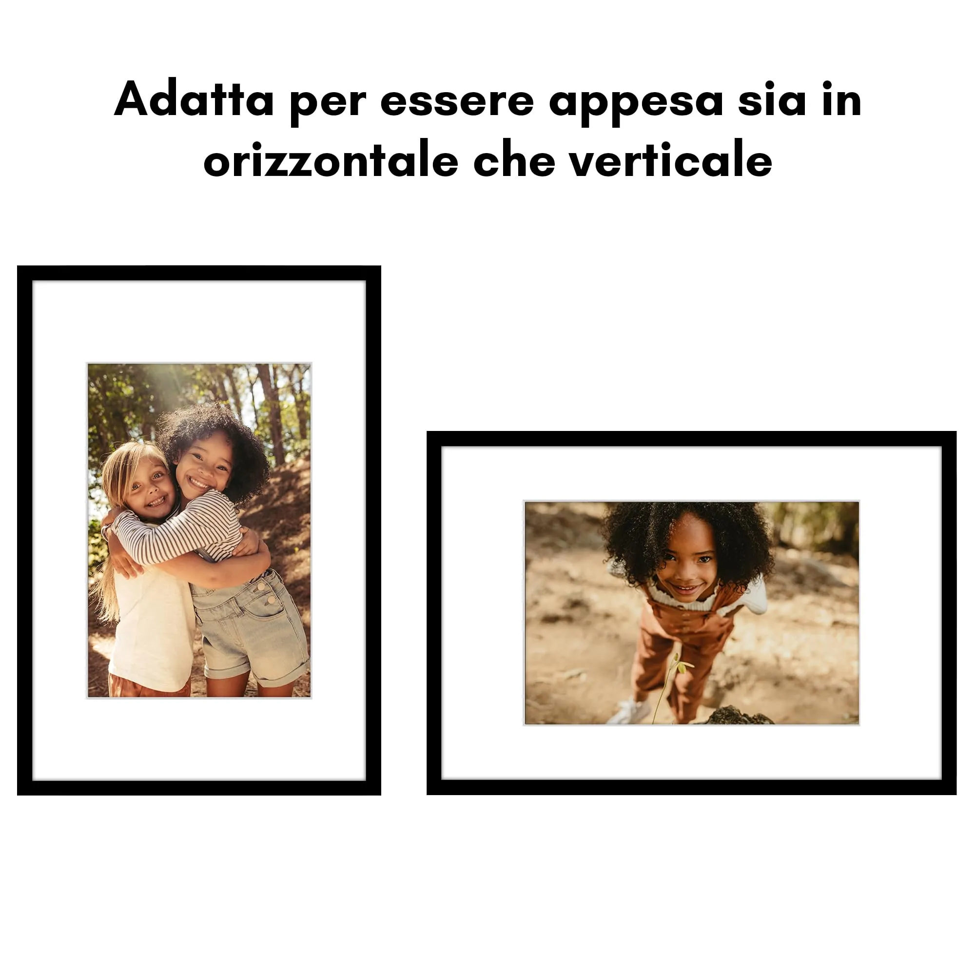 Americanflat Cornice Nera 30x45 cm per Foto 30x45 cm o 20x30 cm con Passepartout in PVC e Plastica - immagine 4