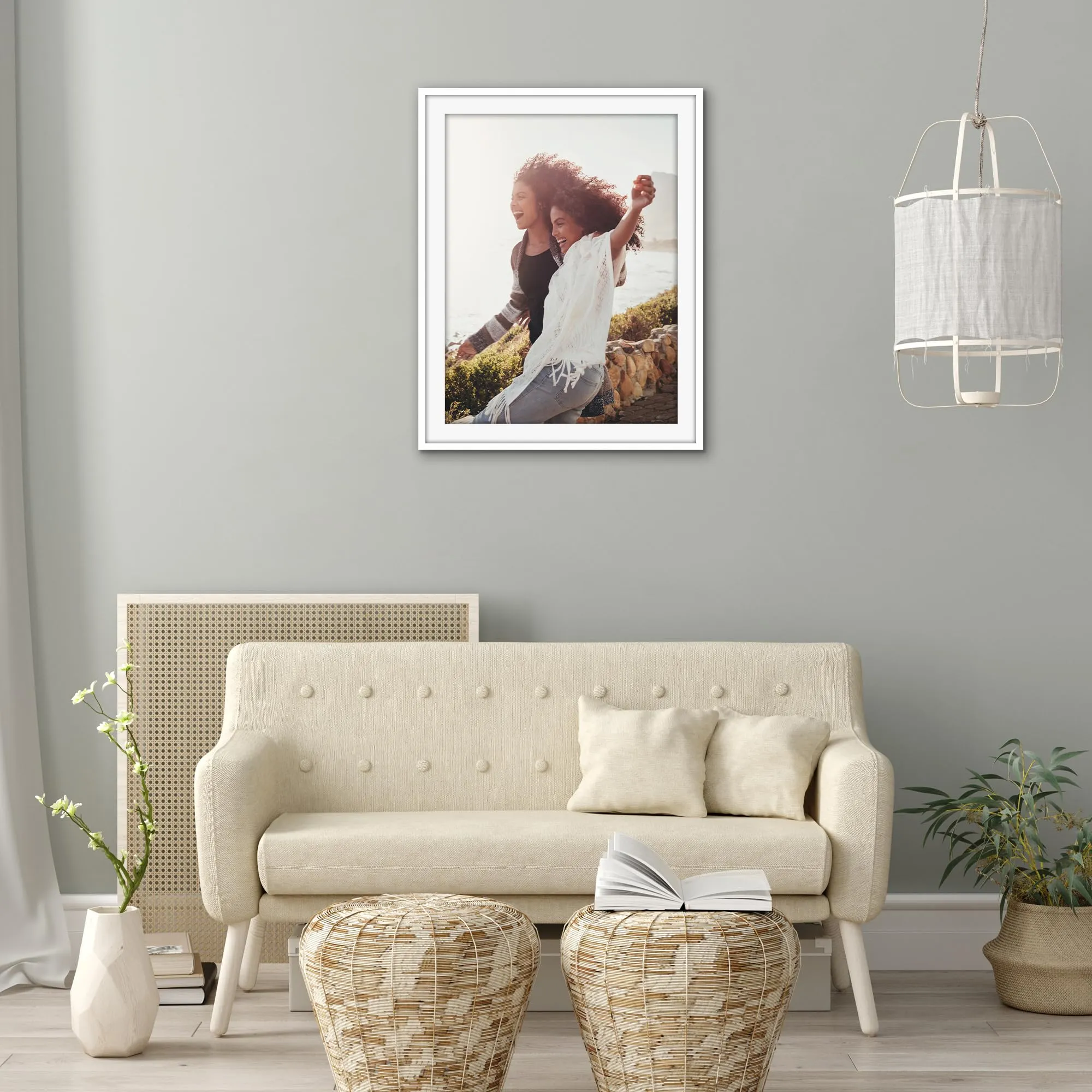 Americanflat Cornice Bianca 70x90 cm con Passepartout 60x80 cm - immagine 5