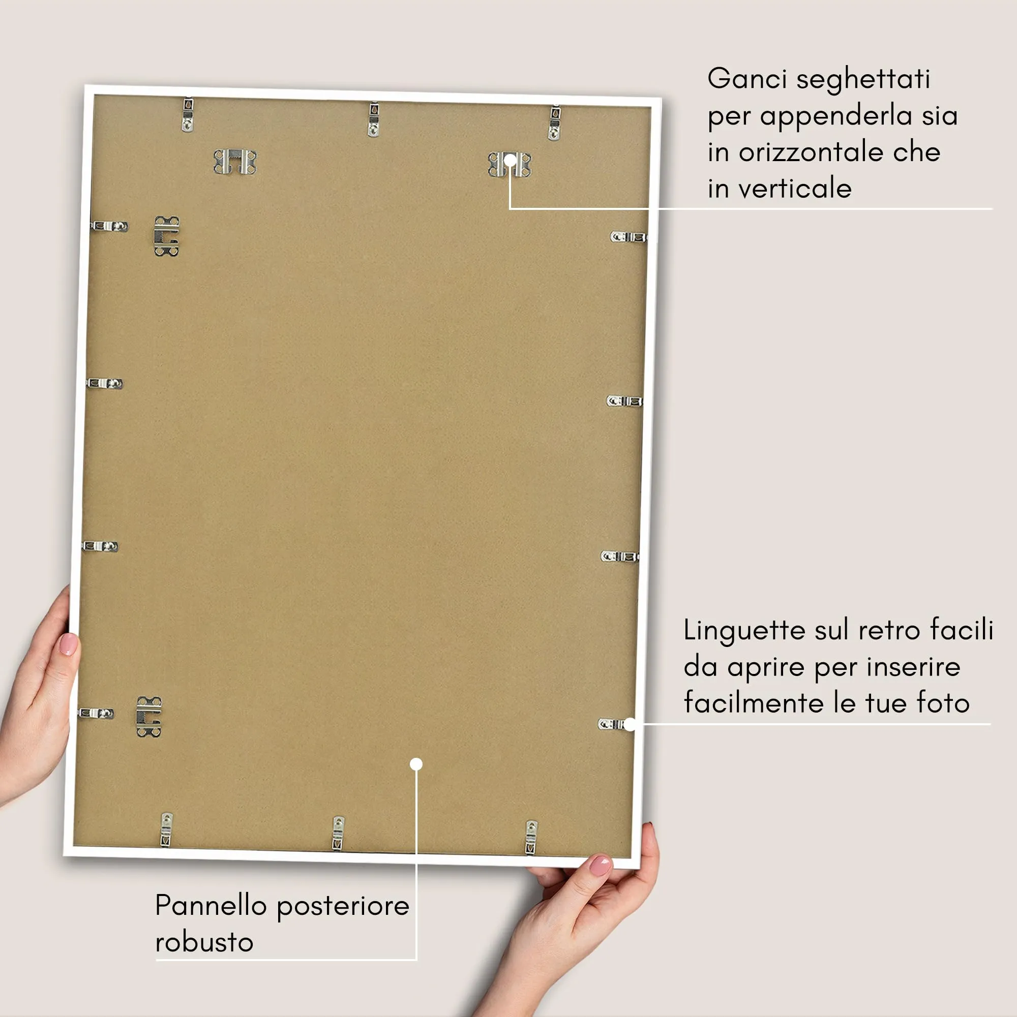 Americanflat Cornice Bianca 70x90 cm con Passepartout 60x80 cm - immagine 6