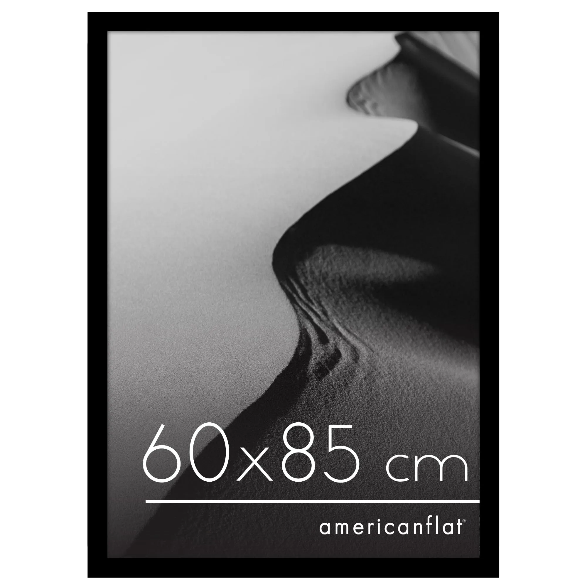 Americanflat Cornice in Legno MDF Nera 60x85 cm - immagine 1