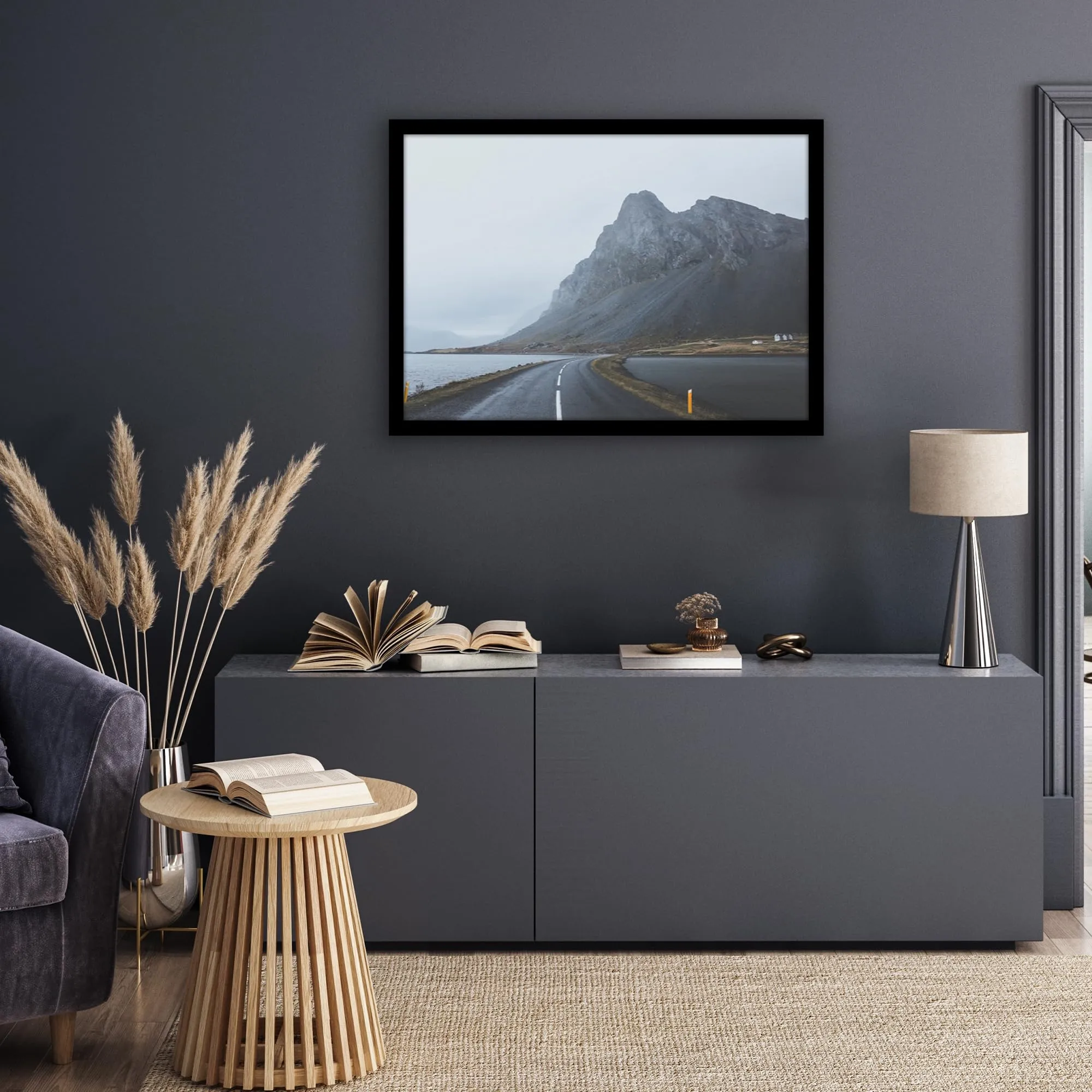 Americanflat Cornice in Legno MDF Nera 60x85 cm - immagine 9