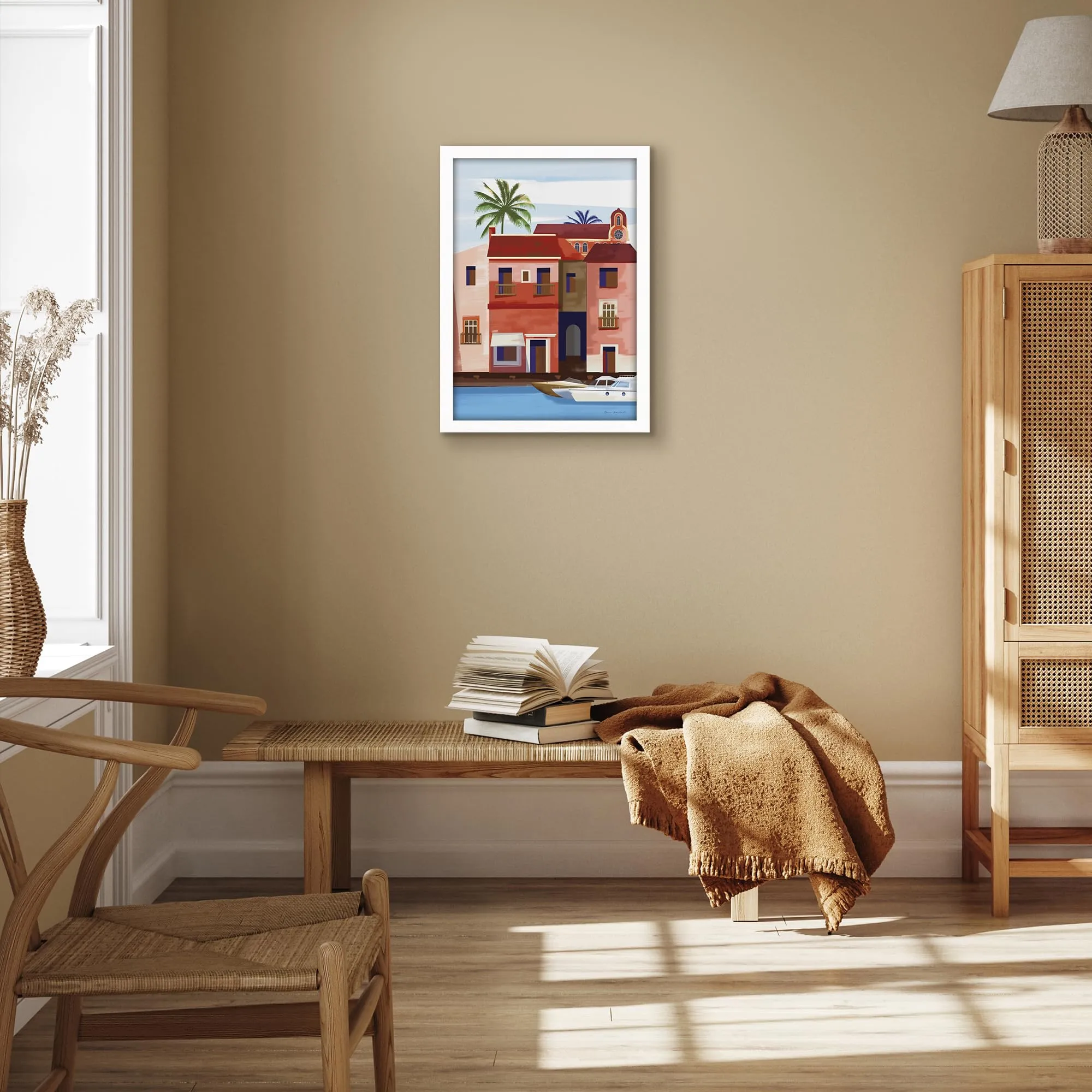 Americanflat Cornice Bianca 35x50 cm in Legno MDF con Pannello Protettivo in Plastica - immagine 7