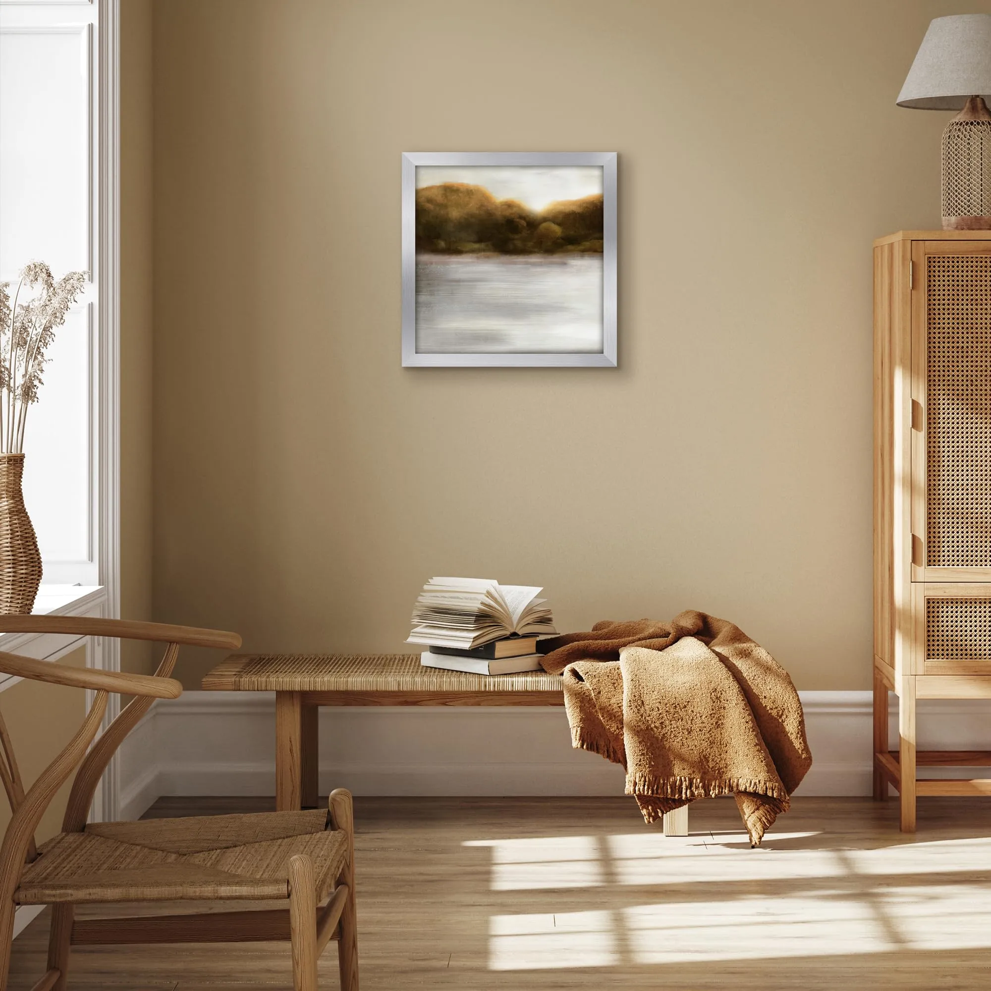 Americanflat Cornice Quadrata in Legno MDF, 40x40 cm, Argento - immagine 7