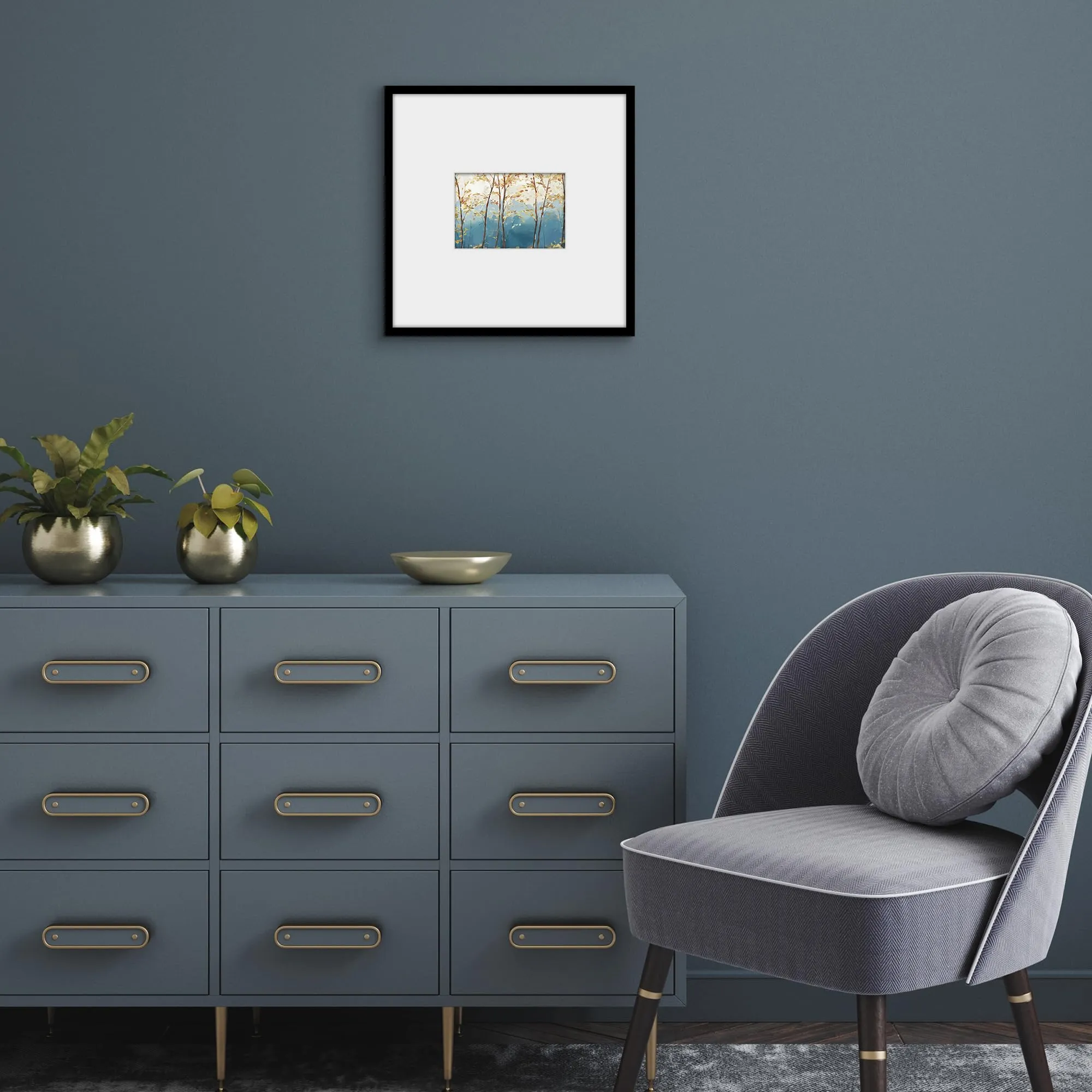 Americanflat Cornice Nera 40x40 cm con Passepartout per Foto 13x19 cm - immagine 6