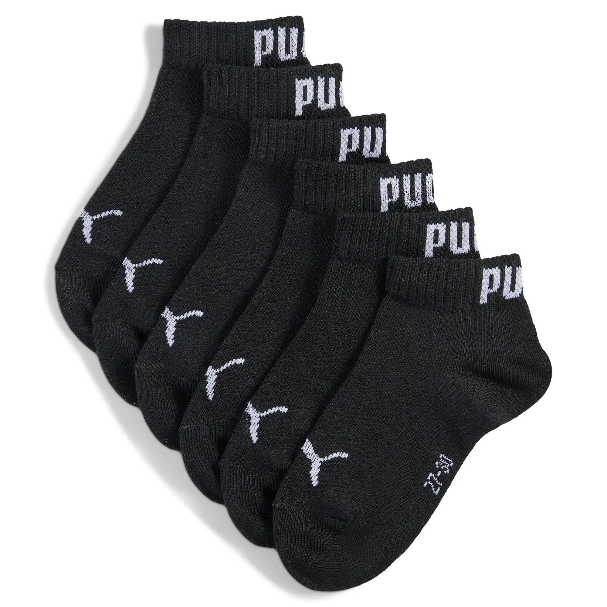 Puma Quarter Socks, Unisex Kids, Black - New, 35-38, 3 Pair - immagine 1