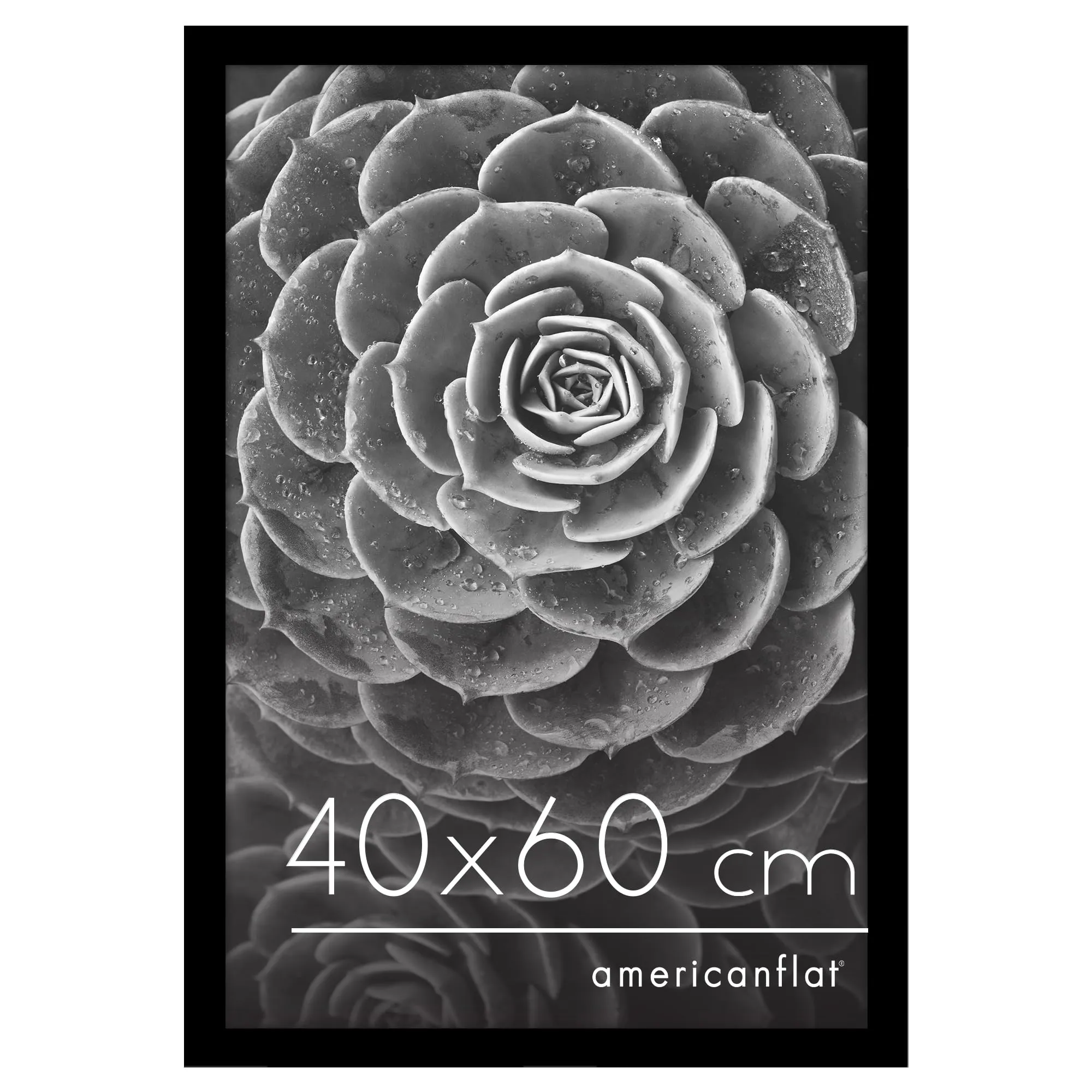 Americanflat Cornice in Legno MDF Nera 40x60 cm - immagine 1