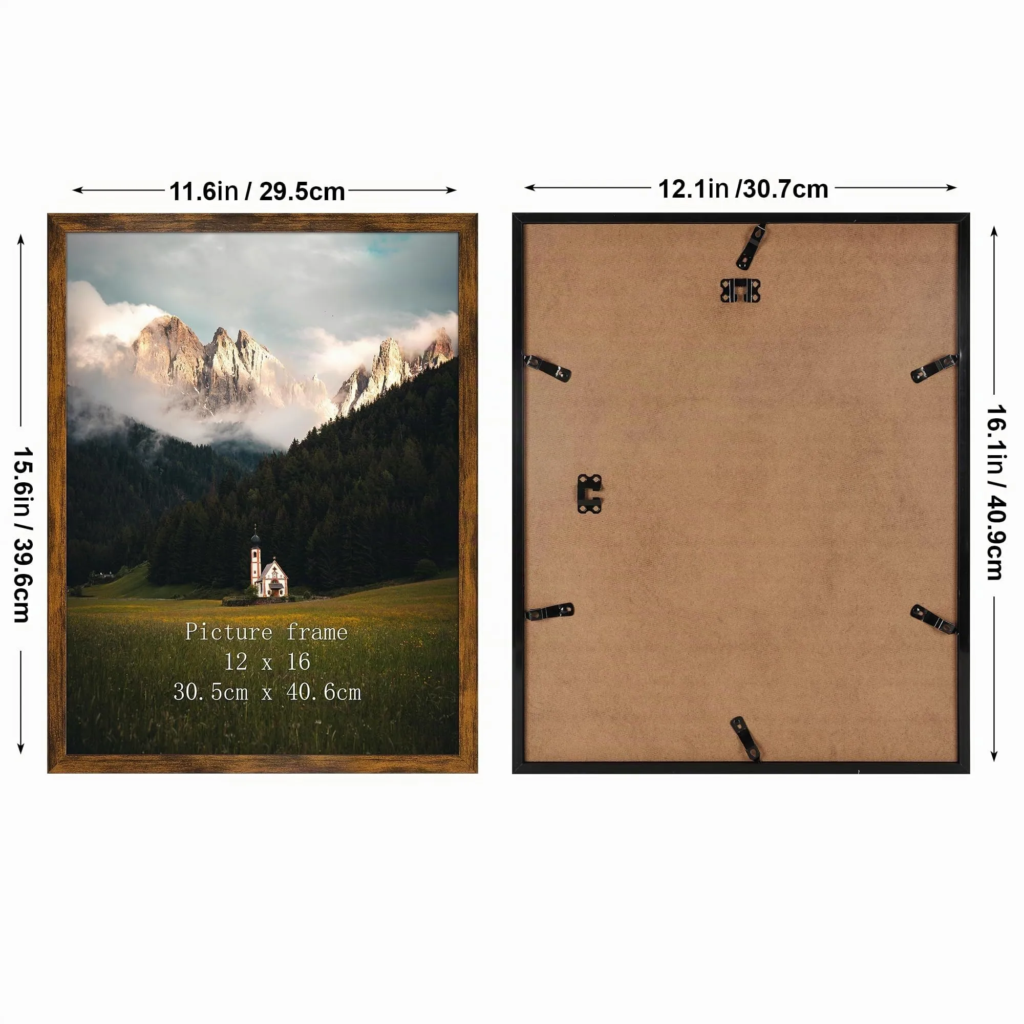 Giftgarden Cornice PVC Marrone Rustico 30x40 cm - immagine 2