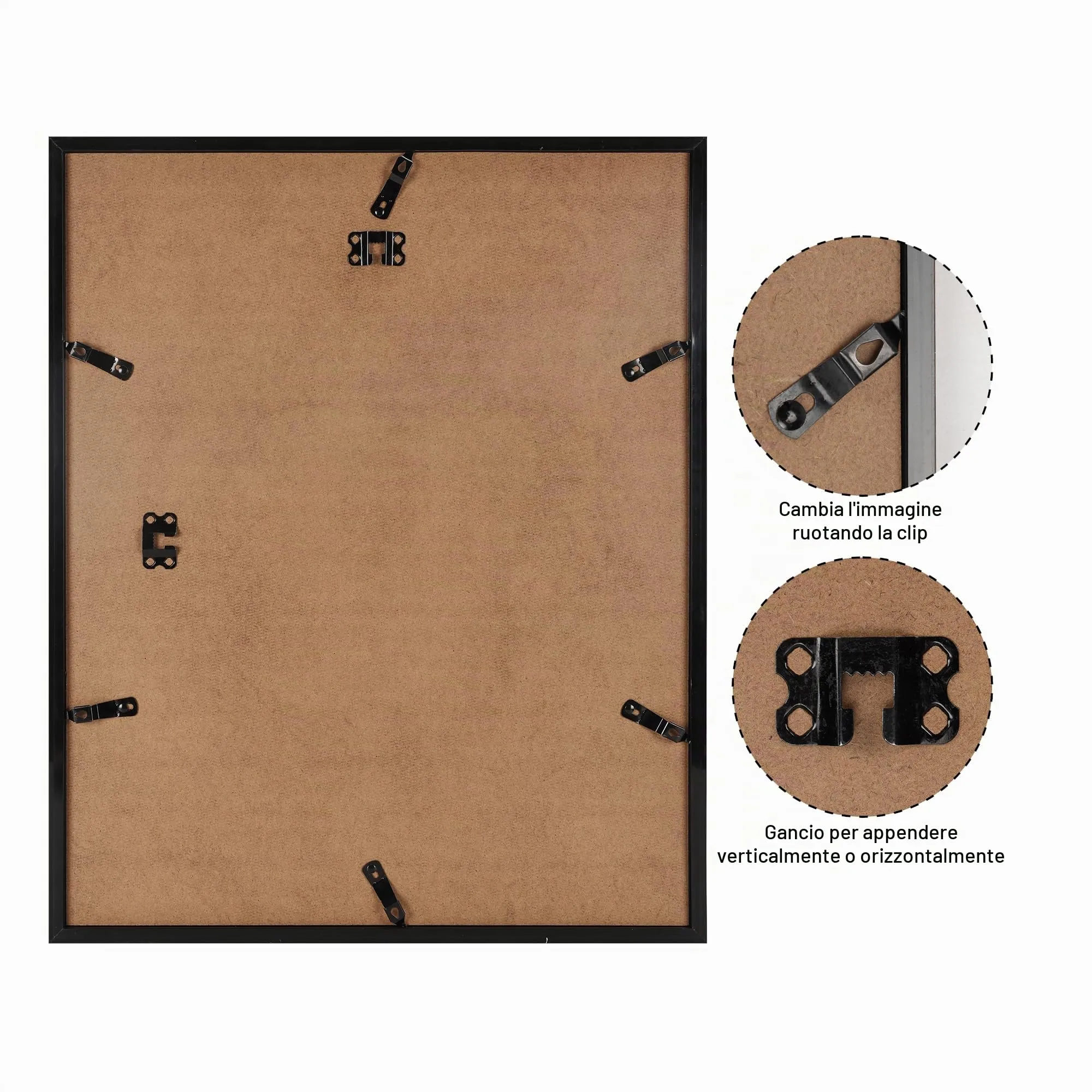 Giftgarden Cornice PVC Marrone Rustico 30x40 cm - immagine 3
