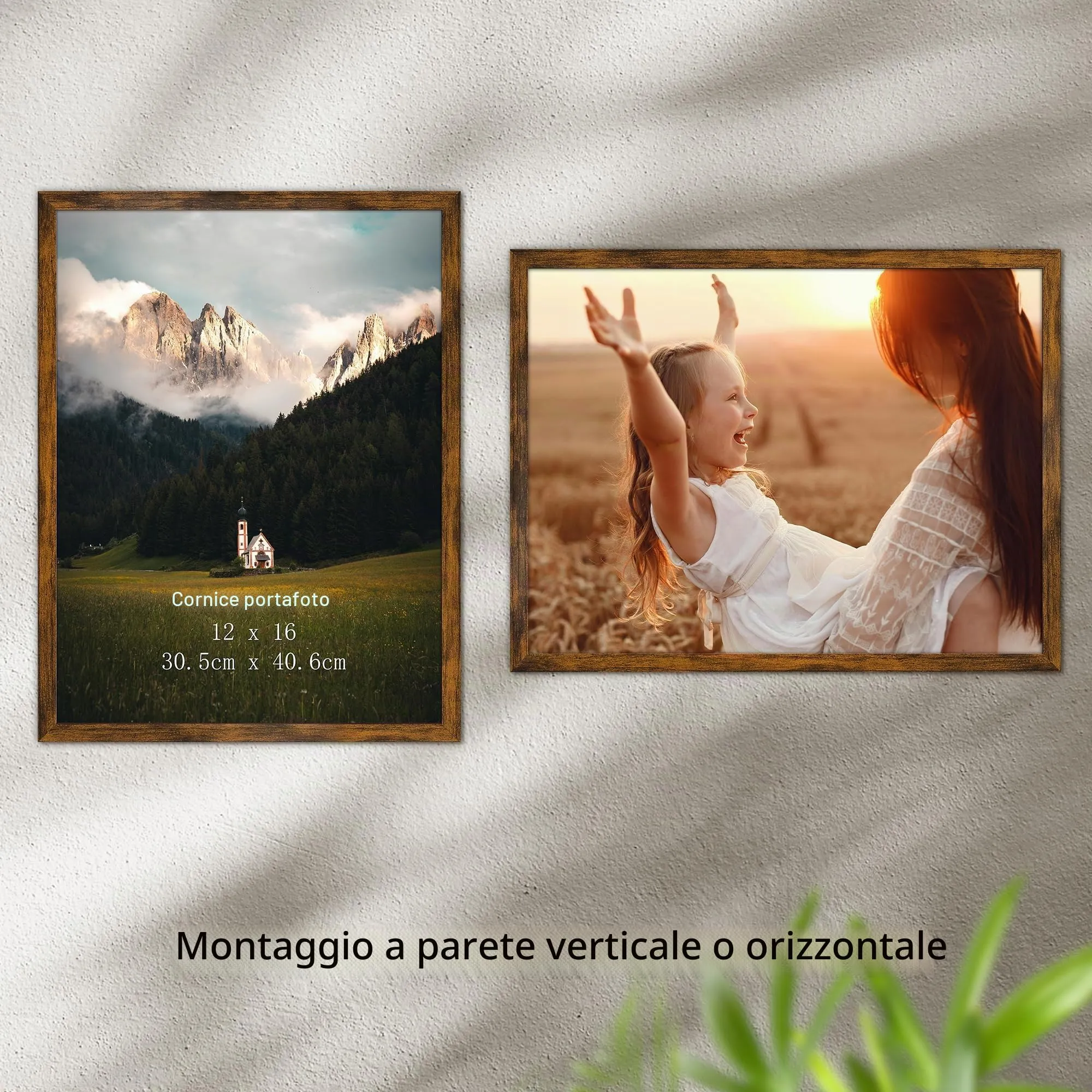 Giftgarden Cornice PVC Marrone Rustico 30x40 cm - immagine 4