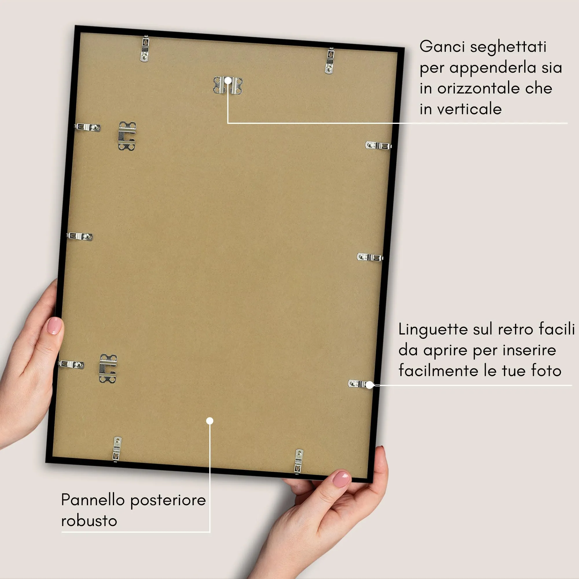 Americanflat Cornice Nera 45x60 cm con Passepartout 20x25 cm - immagine 6