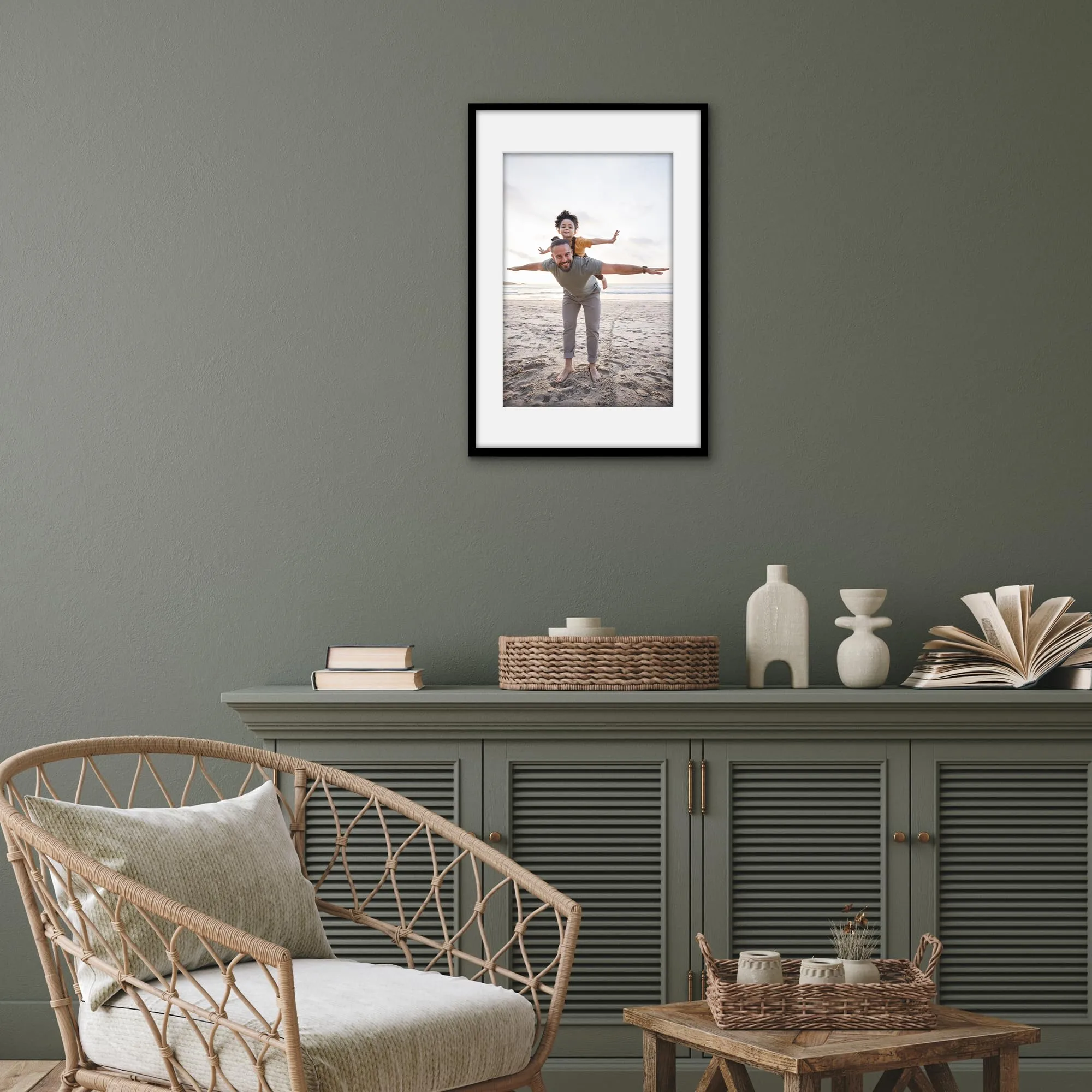 Americanflat Cornice 40x60 cm Nera con Passepartout per foto 30x45 cm - immagine 5