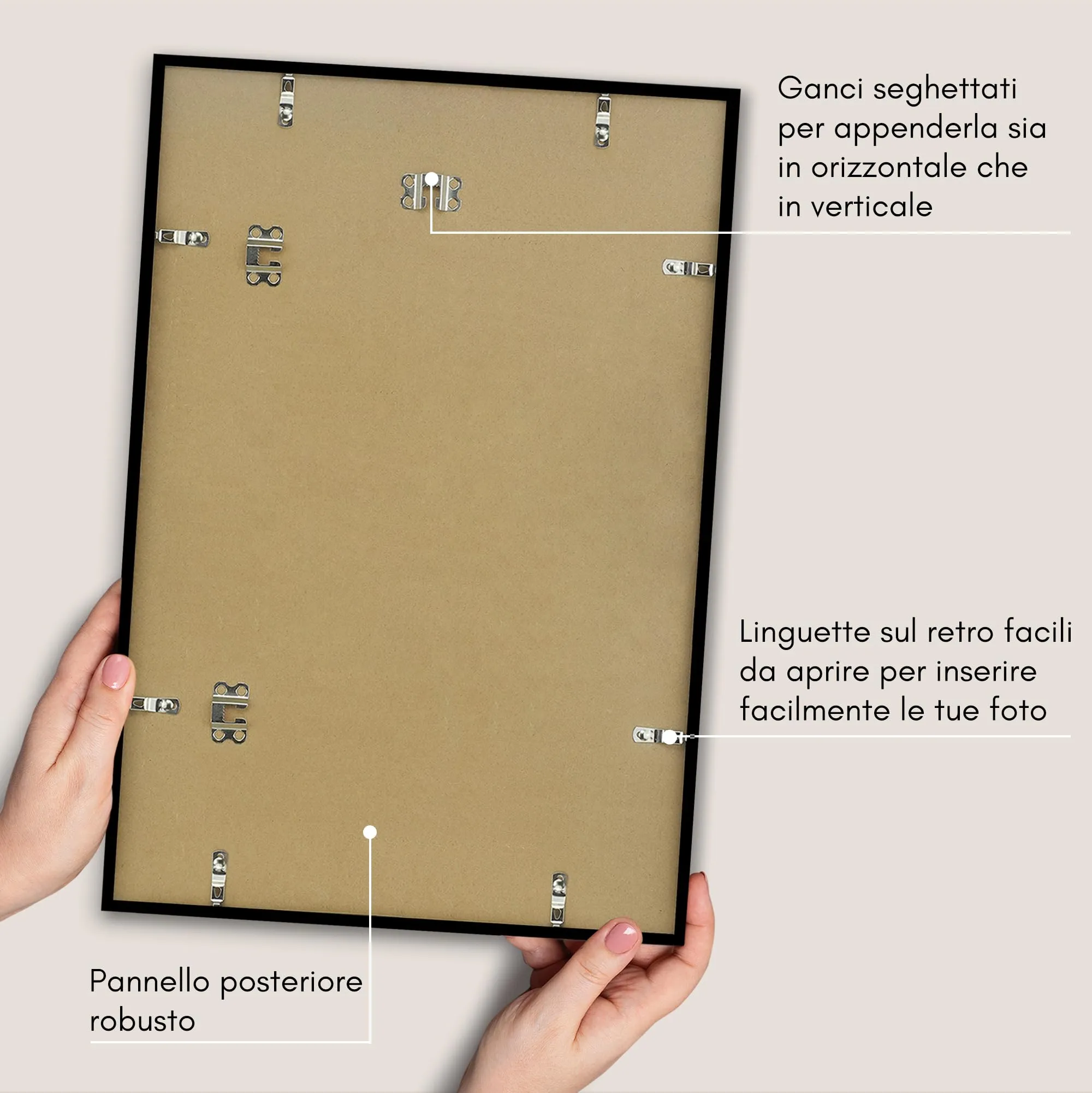 Americanflat Cornice 40x60 cm Nera con Passepartout per foto 30x45 cm - immagine 6