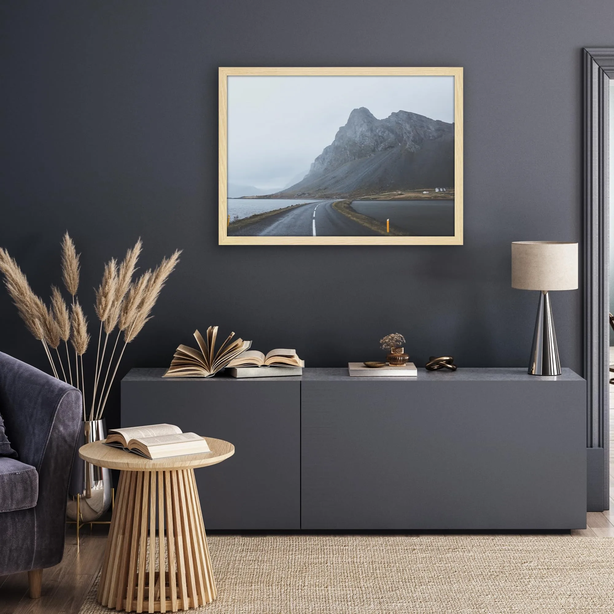 Americanflat Cornice Effetto Rovere Naturale 60x85 cm in Legno MDF - immagine 10