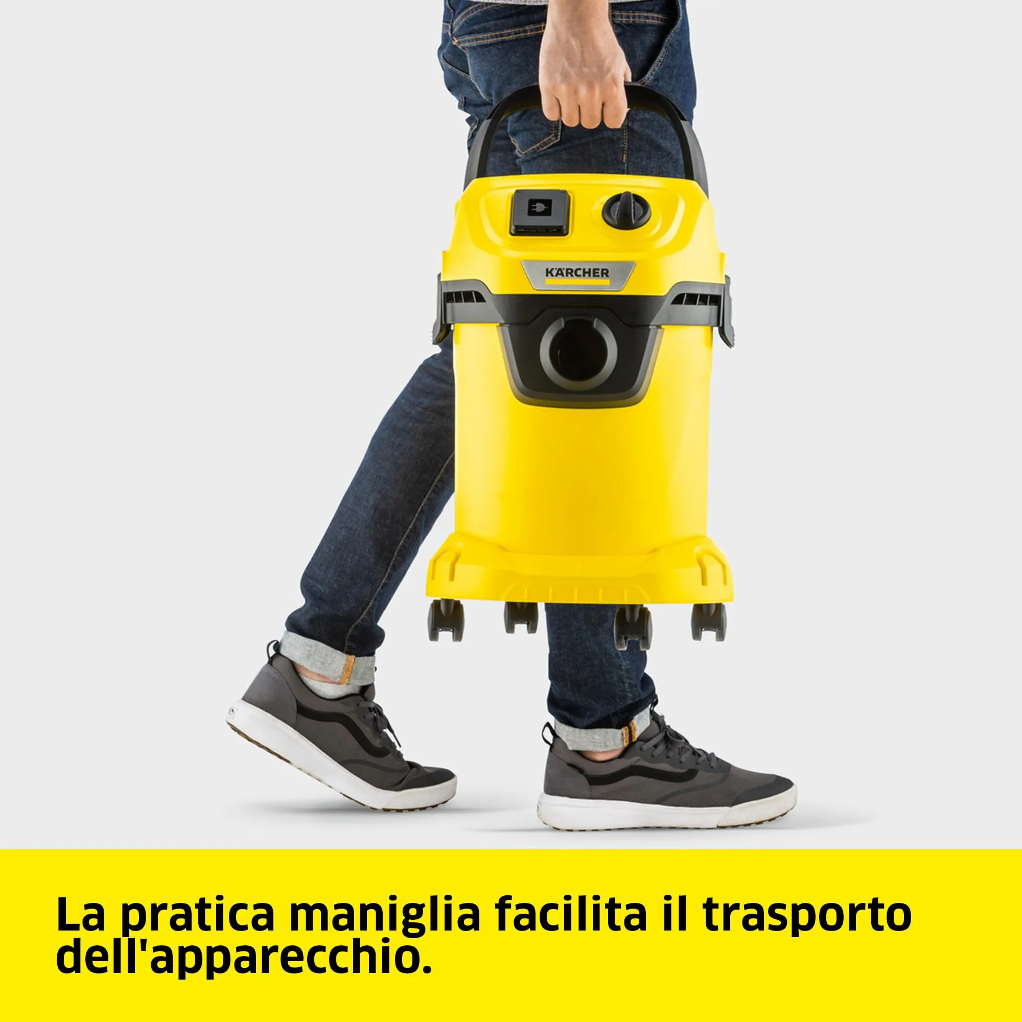 Kärcher WD 3 P V-19/4/20 Aspiratore Solidi e Liquidi, 1000W, Contenitore 19L, Presa Elettroutensile e Funzione Soffiante - immagine 7