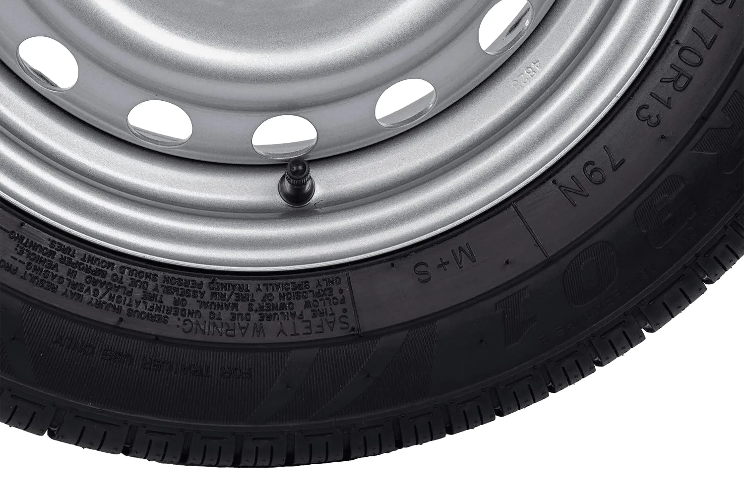 Unitrailer Wanda Ruota Completa per Rimorchio 155/70 R13 79N, Cerchio 4x100 ET30, Portata 437 kg - immagine 5