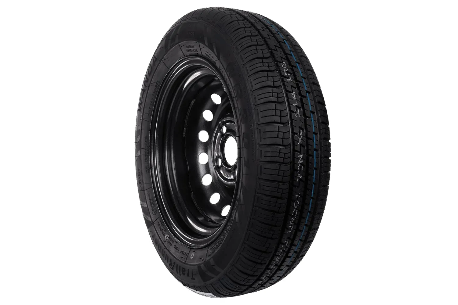 Unitrailer Wanda Ruota Completa per Rimorchio 155/70 R13 79N, Cerchio 4x100 ET30, Portata 437 kg - immagine 9