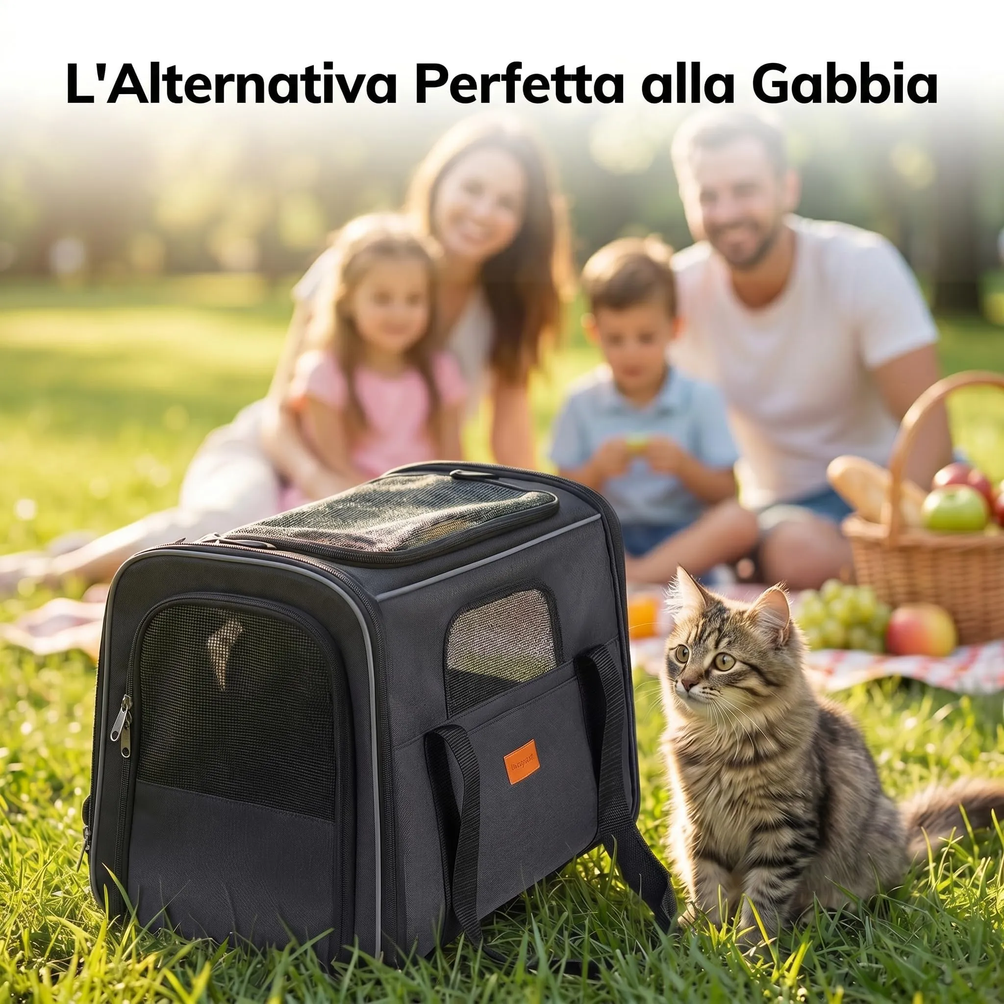 Morpilot Trasportino per Gatti e Cani fino a 7 kg, Pieghevole, 43.5x31x34cm, Grigio Scuro (M) - immagine 9