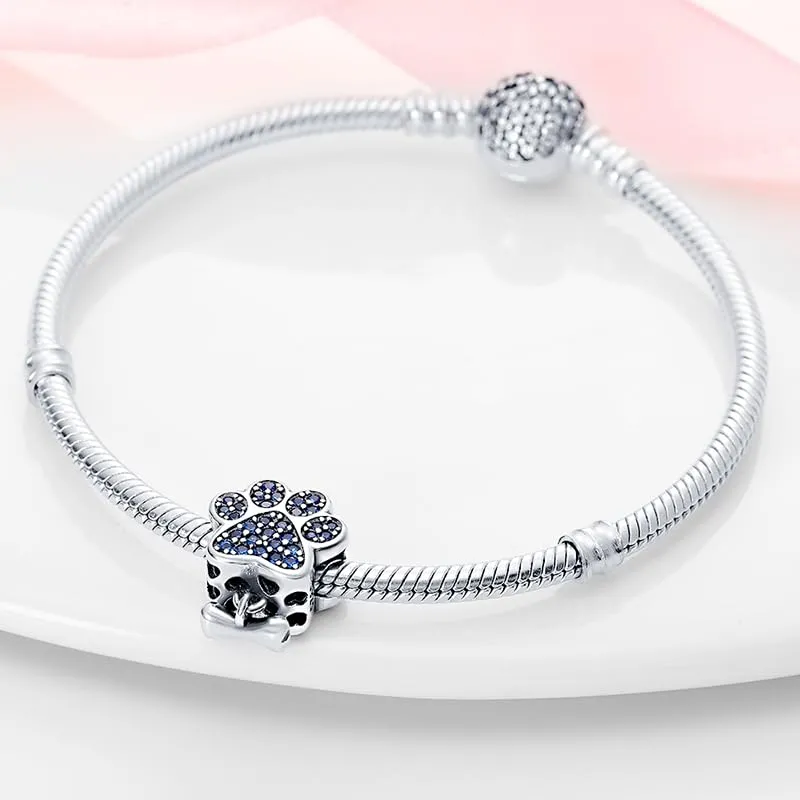 Pandach Bead Charm Ciondolo Argento Sterling 925 con Cubic Zirconia per Braccialetti e Collane Europei - immagine 3