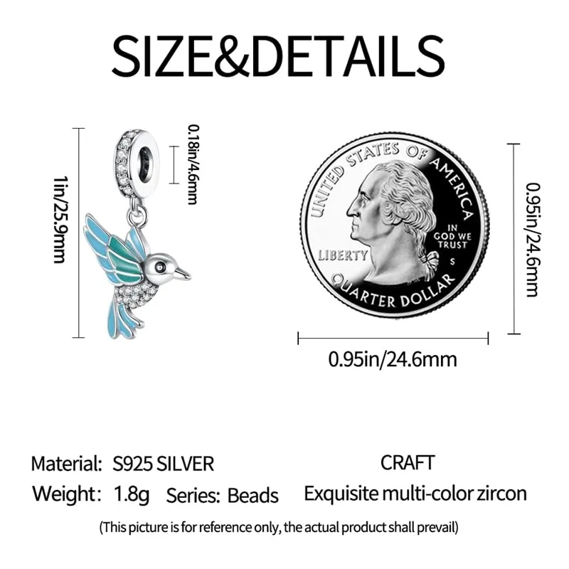 Pandach Bead Charm in Argento Sterling 925 con Cubic Zirconia, compatibile con braccialetti e collane europei - immagine 5