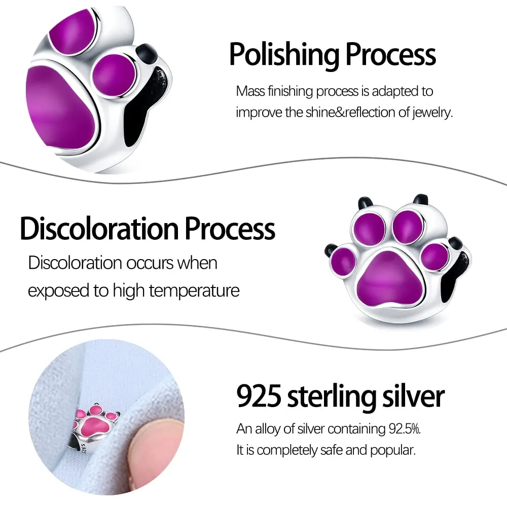 Pandach Bead Charm in Argento Sterling 925 con Cubic Zirconia per Braccialetti e Collane Europei - immagine 4