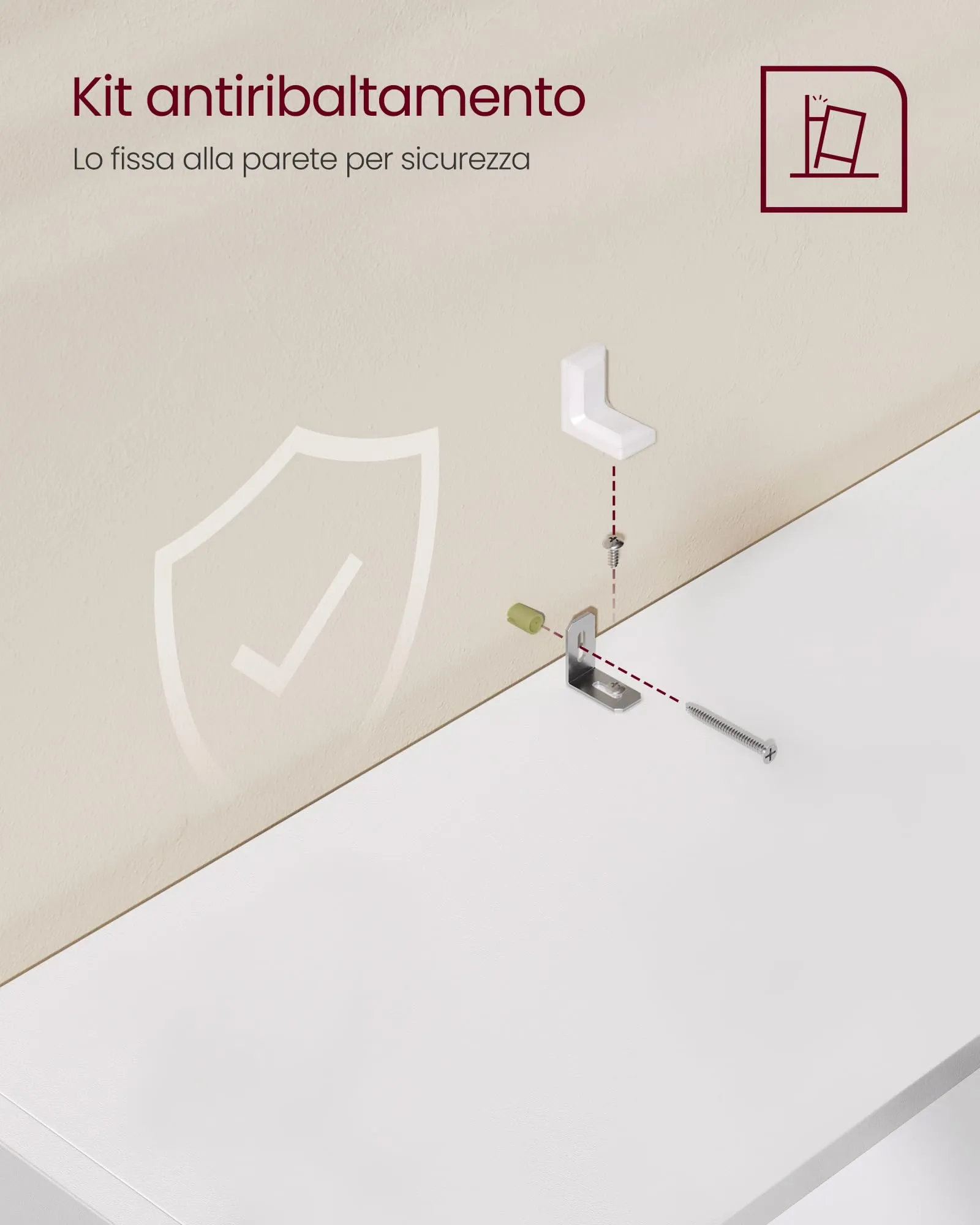 VASAGLE Scaffale a 4 Ripiani, Libreria con Scomparti Regolabili, Bianco Nuvola LBC164T14 - immagine 5