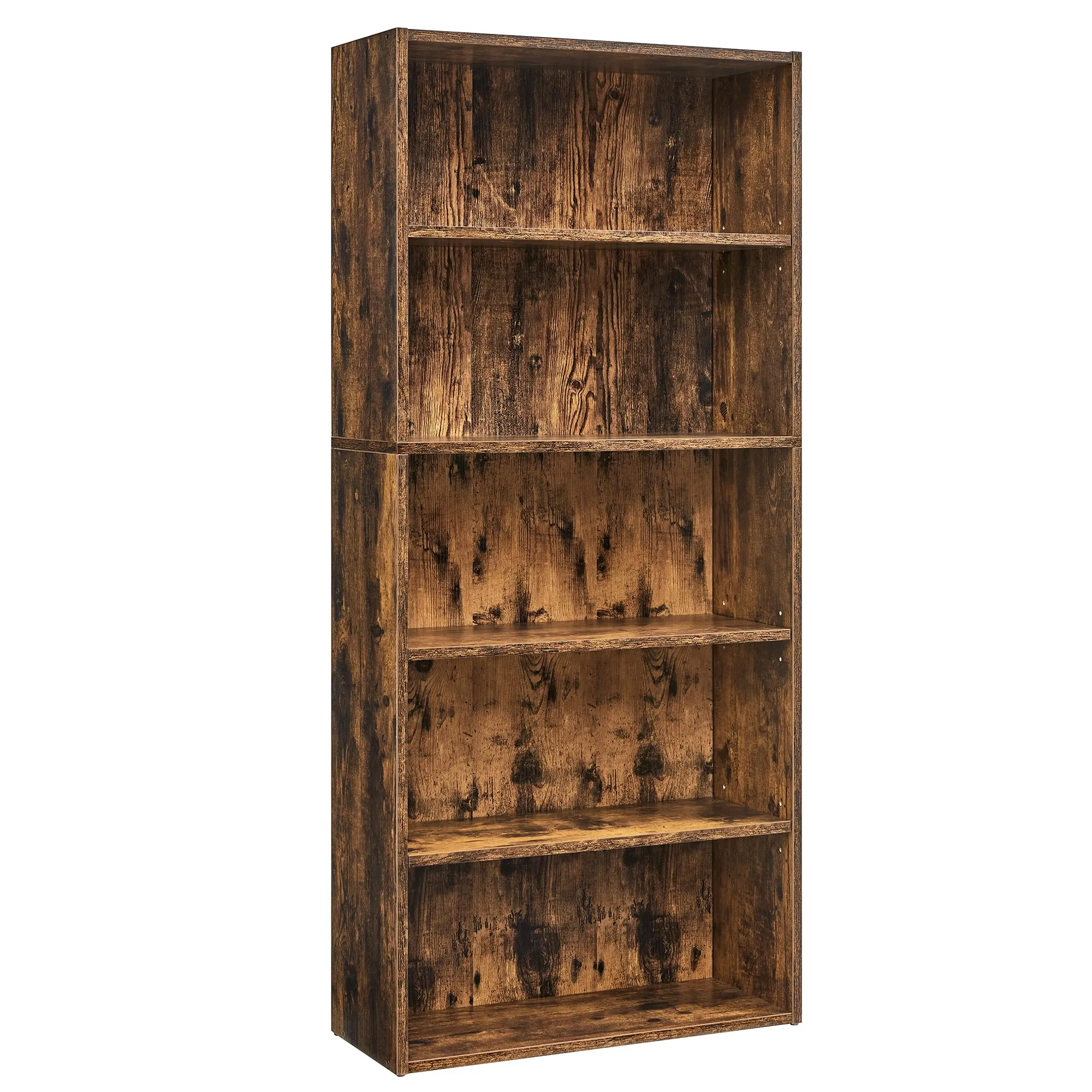 VASAGLE CUSTOS Libreria a 5 Ripiani Regolabili, Marrone Vintage LBC165X01 - immagine 1